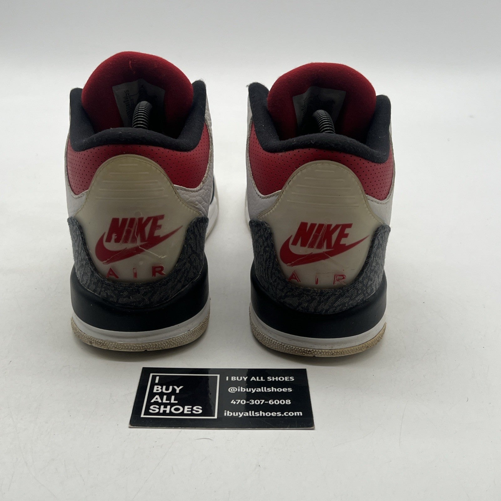 Size 7Y - Air Jordan 3 Retro Denim SE Fire Red 2020  (CZ6634-100)