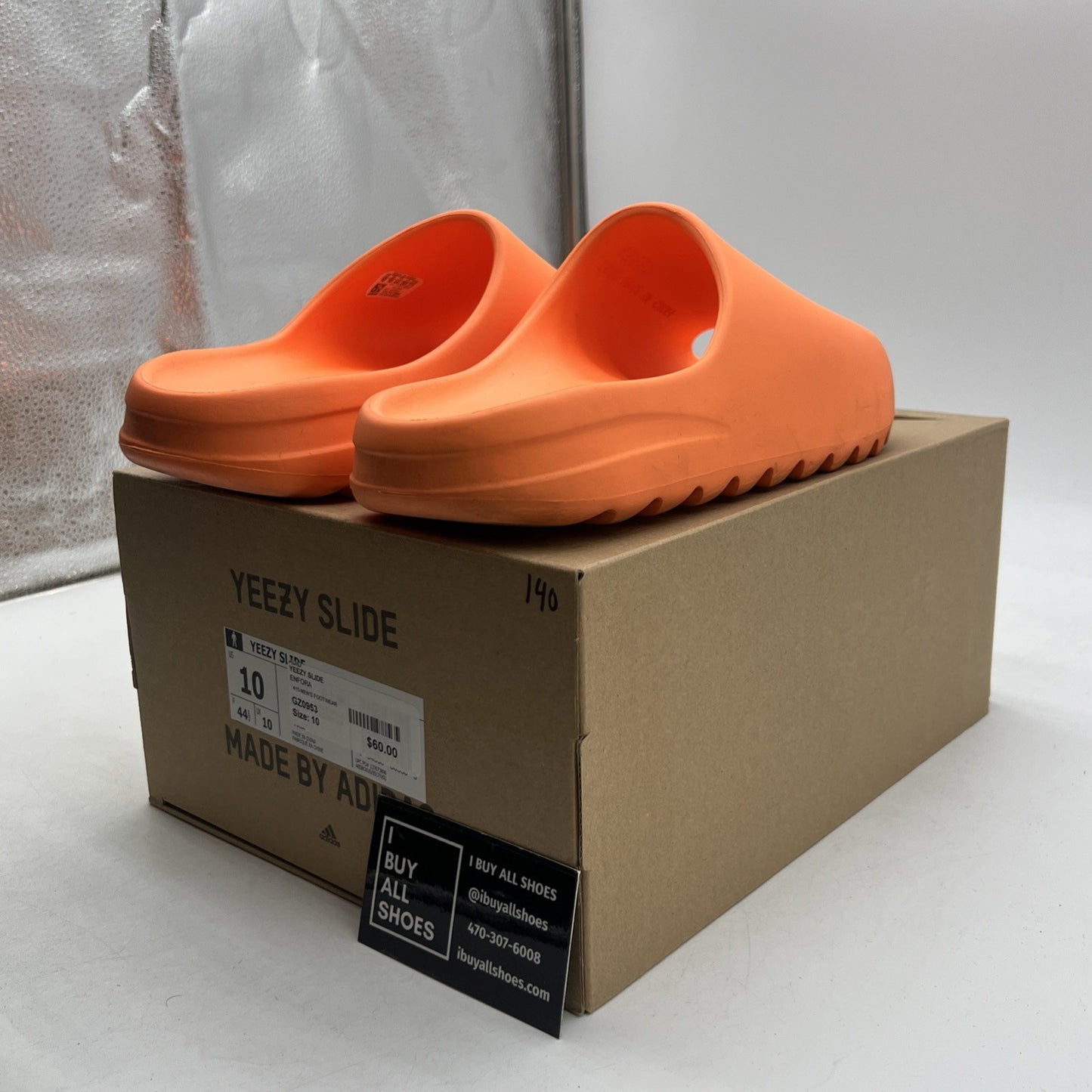 Size 10 - Yeezy Slide “Enflame Orange” (GZ0953)