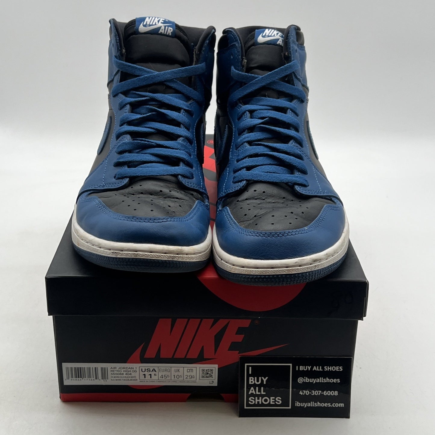 Size 11.5 - Air Jordan 1 Retro OG High Dark Marina Blue (555088-404)