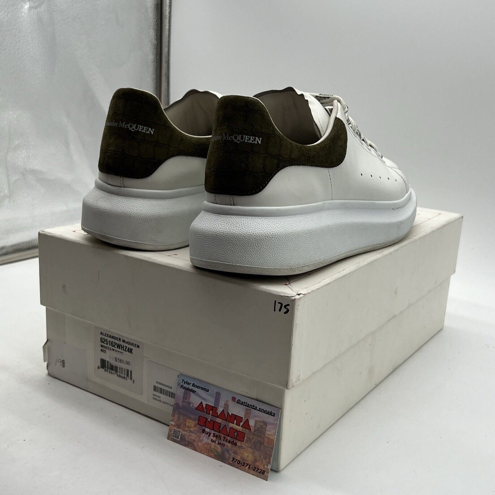 Size 9 - Alexander McQueen Oversized Sneaker White Mole Womens