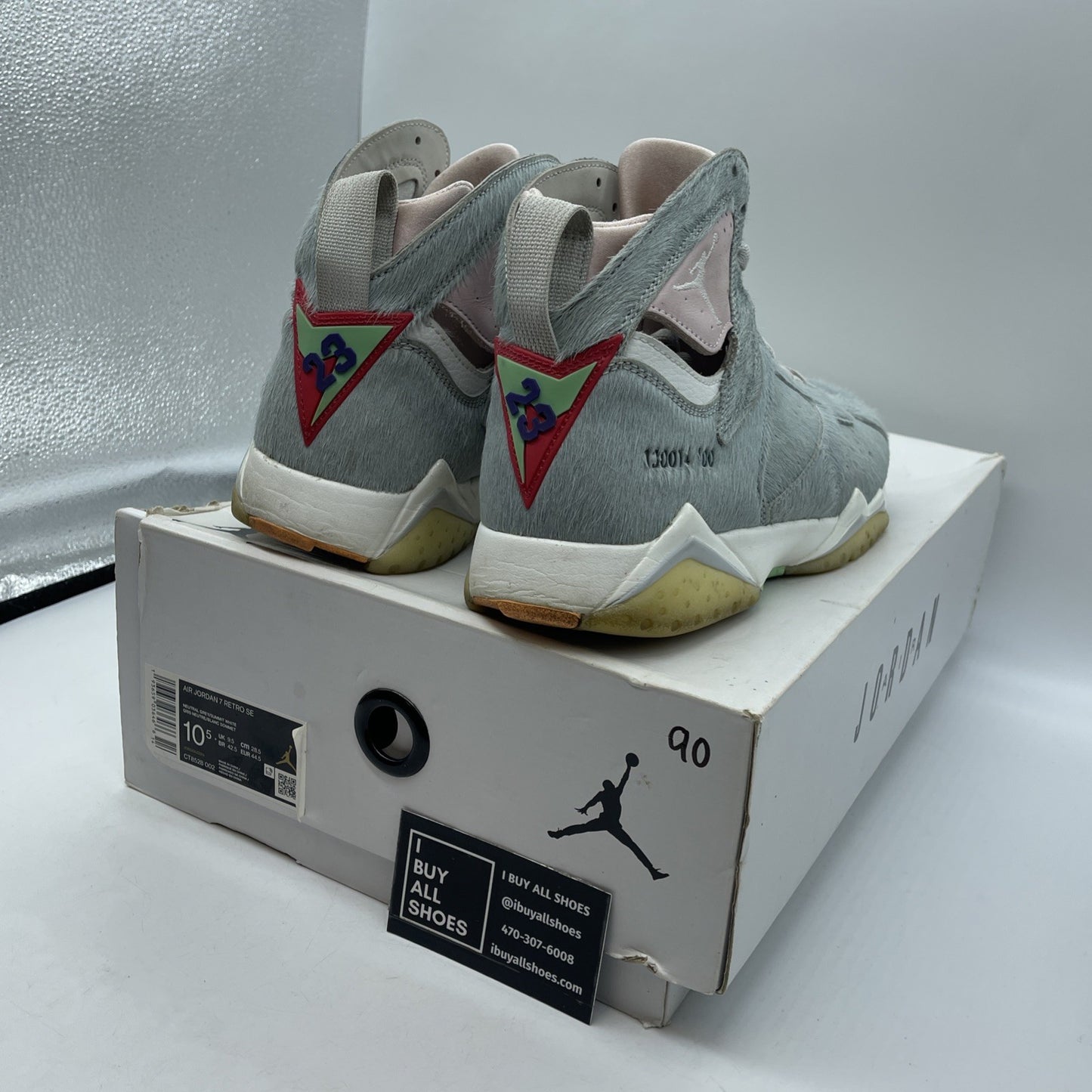 Size 10.5 - Air Jordan 7 Retro SE Hare 2.0 Grey Pink Suede (CT8528-002)