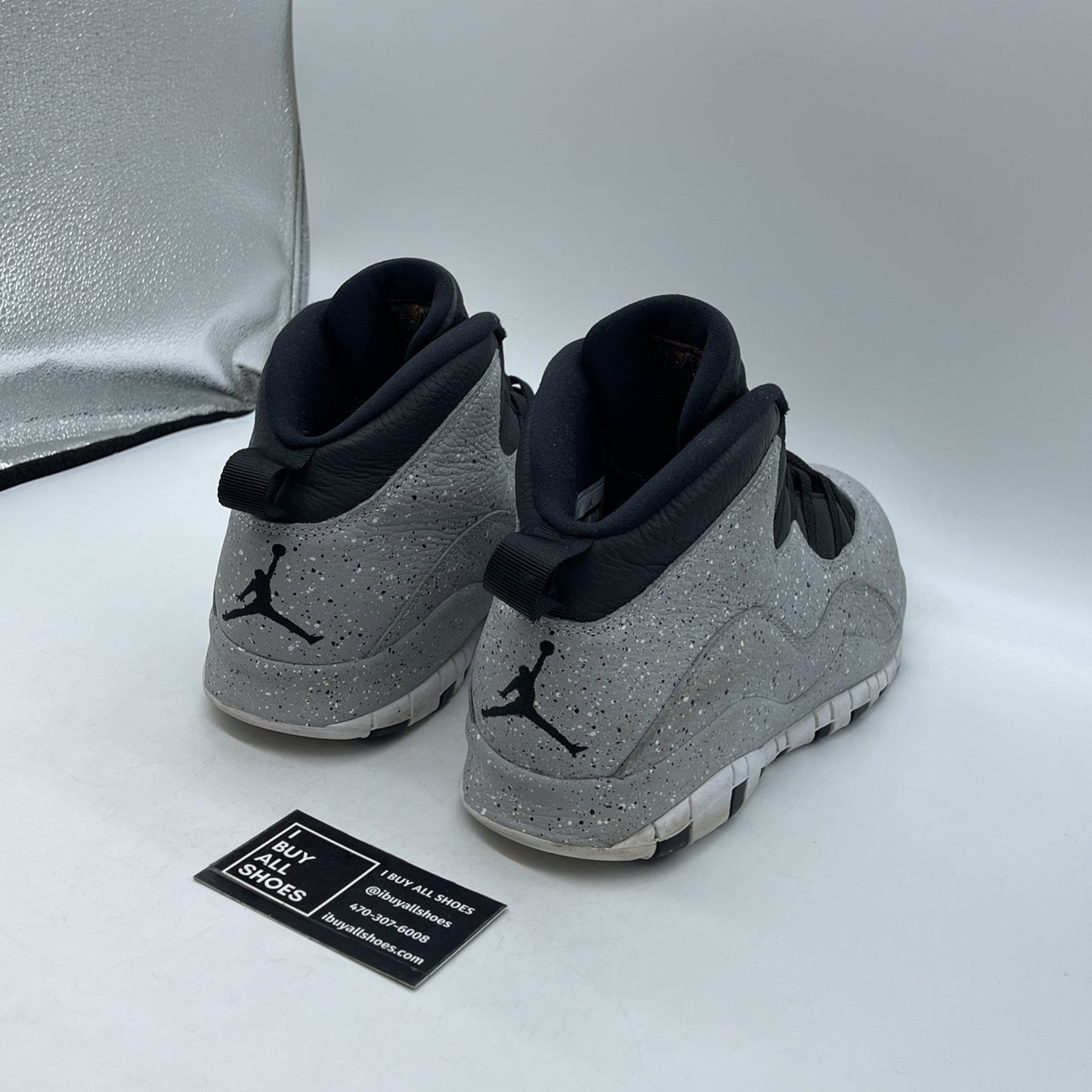 Size 13 - Air Jordan 10 Retro Cement Black Grey Leather (310805-062)
