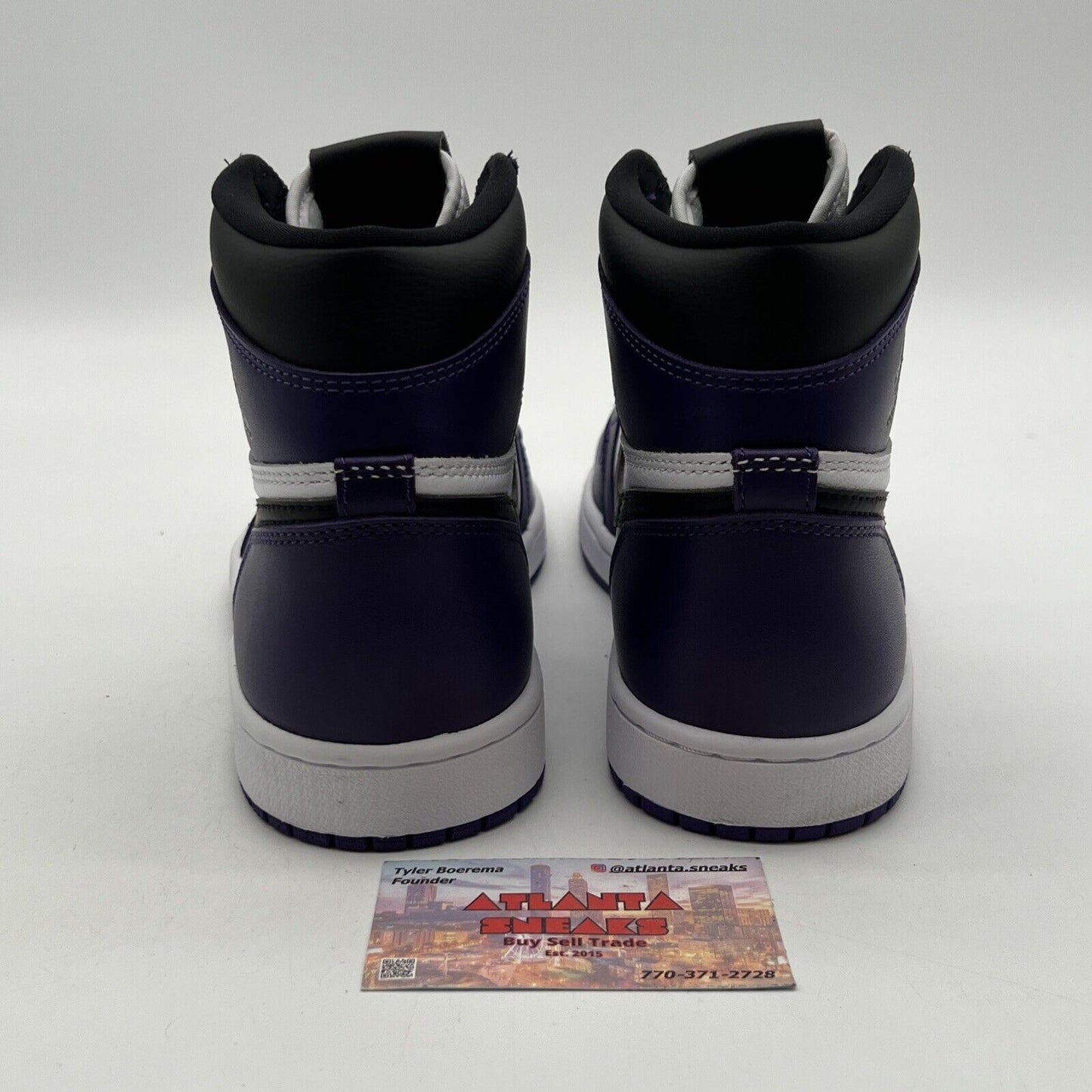 Size 8.5 - Jordan 1 Retro OG High Court Purple 2.0 White Black (555088-500)