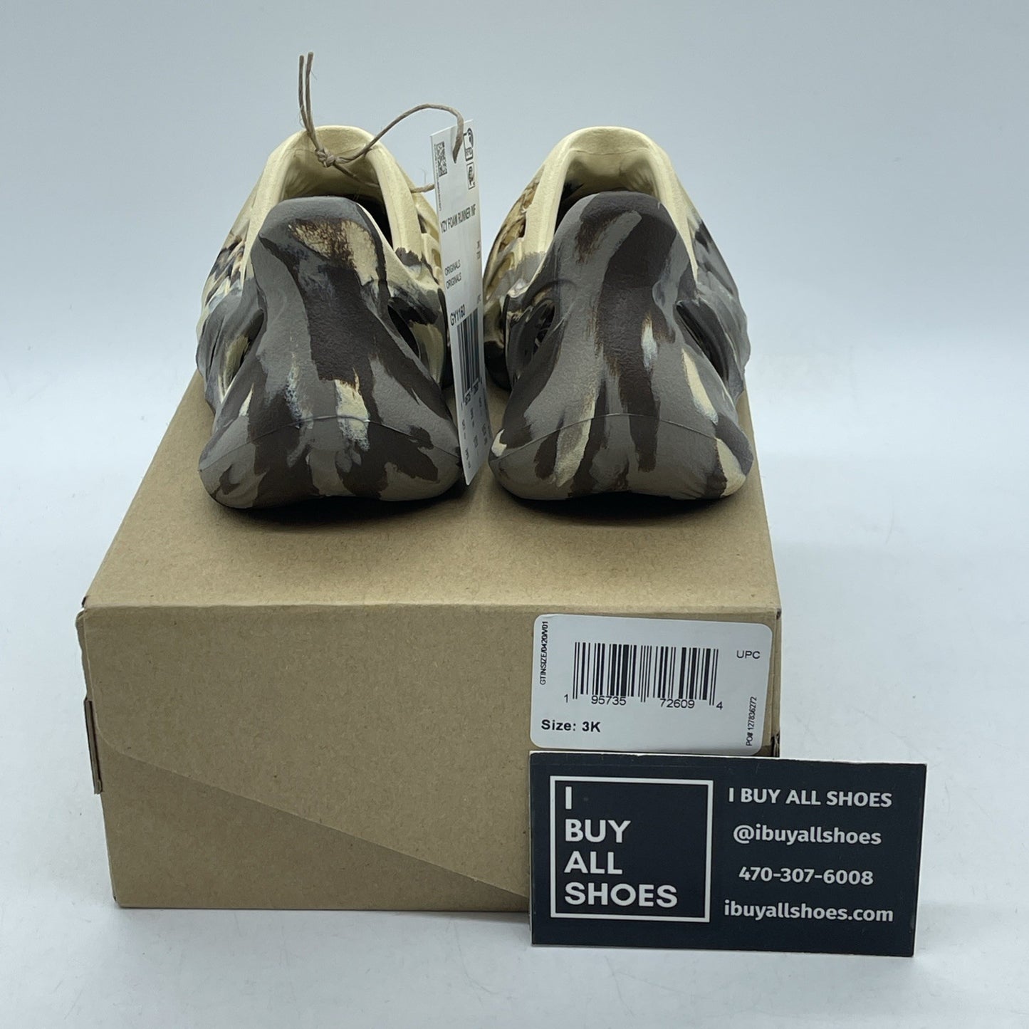 Size 3K - adidas  Yeezy Foam Runner Brown Rubber (GY116)