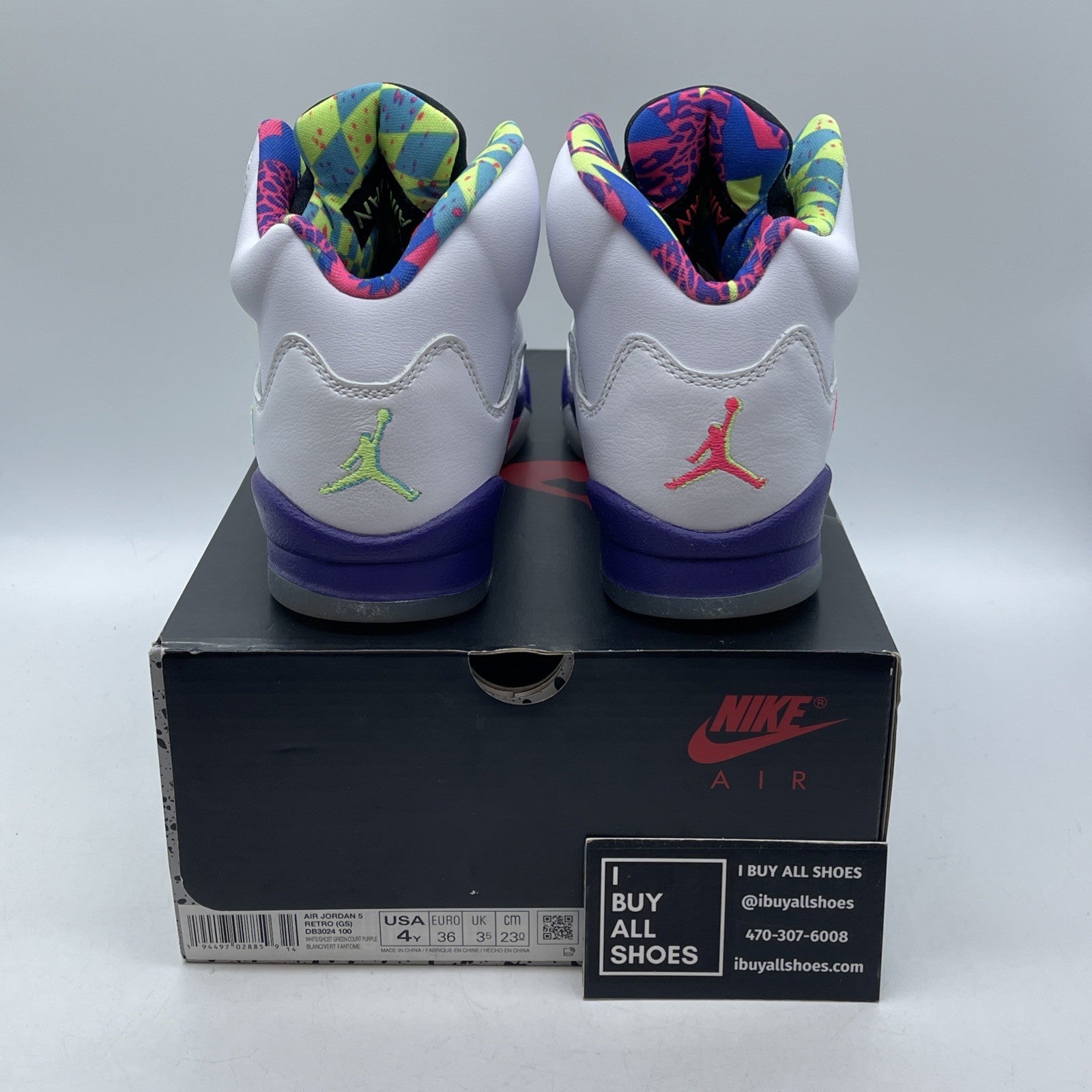 Size 4Y(GS) - Jordan 5 Retro Mid Alternate Bel-Air White Leather (DB3024-100)