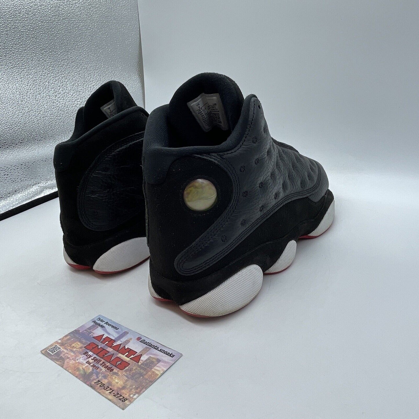 Size 9 - Jordan 13 Retro Mid Playoff Black White Red Suede (414571-062)