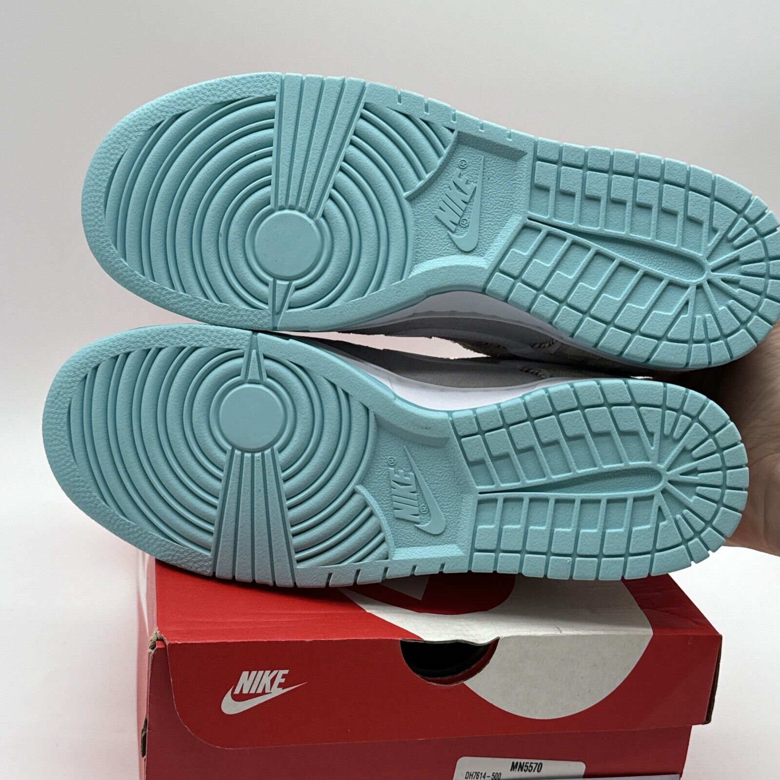 Size 9.5 - Nike Dunk Low Retro SE Barber Shop - Gray Suede Premium New Blue