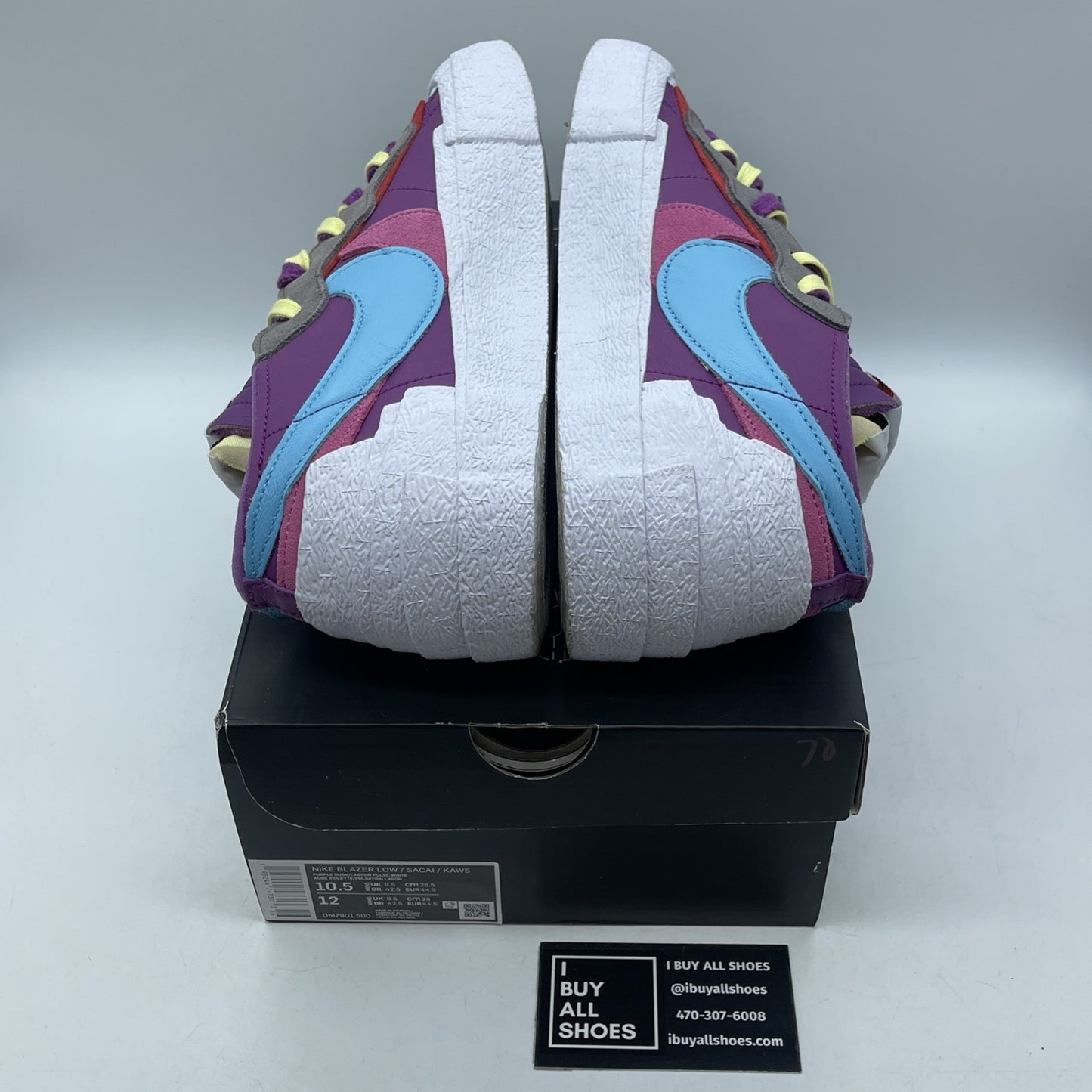 Size 10.5 - Nike KAWS x sacai x Blazer Low Purple Dusk Suede (DM7901-500)