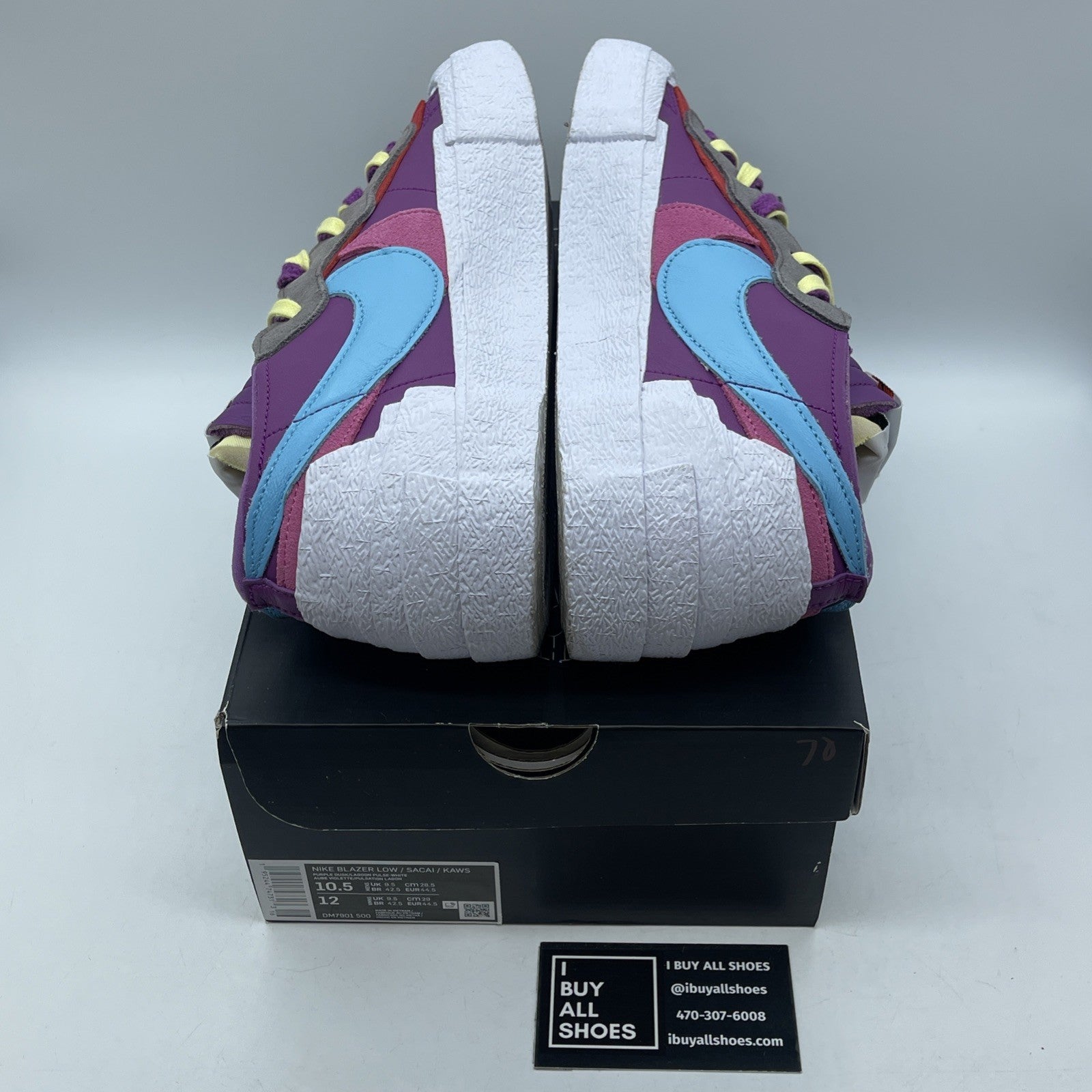 Size 10.5 - Nike KAWS x sacai x Blazer Low Purple Dusk Suede (DM7901-500)