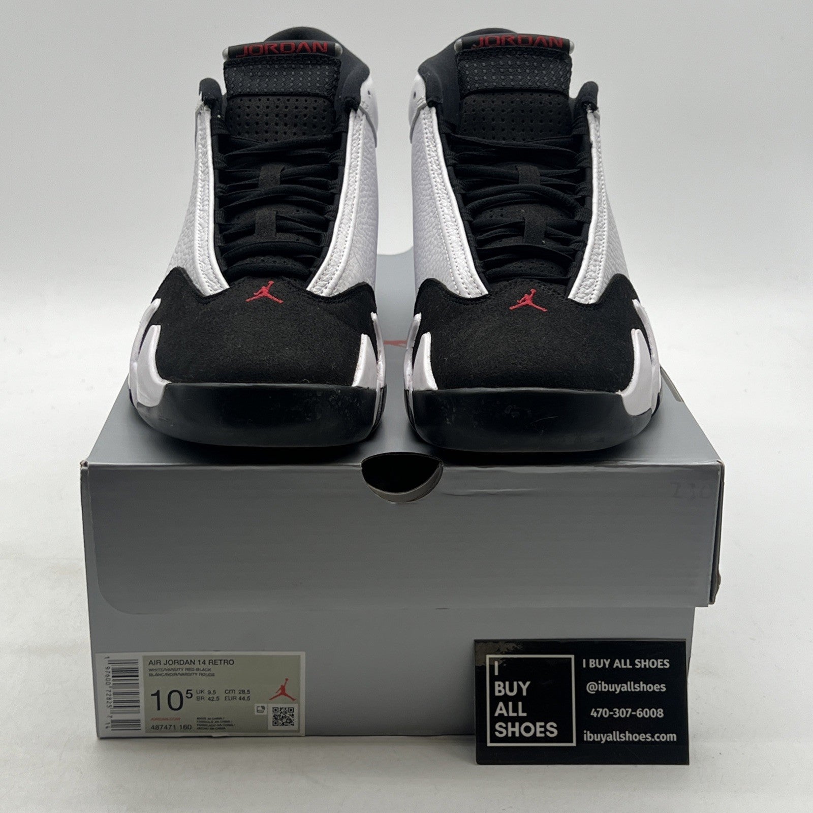 Size 10.5 - Air Jordan 14 Retro 2024 Black Toe (487471-160)