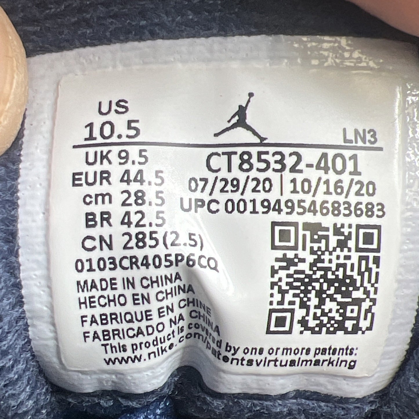 Size 10.5 - Air Jordan 3 Retro Blue (CT8532-401)