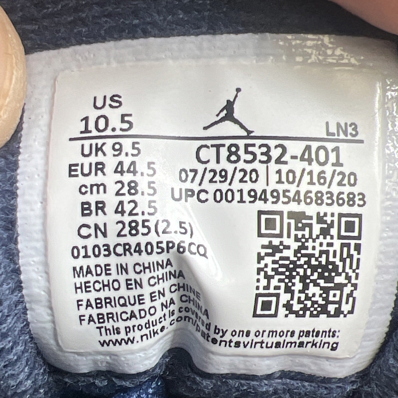 Size 10.5 - Air Jordan 3 Retro Blue (CT8532-401)