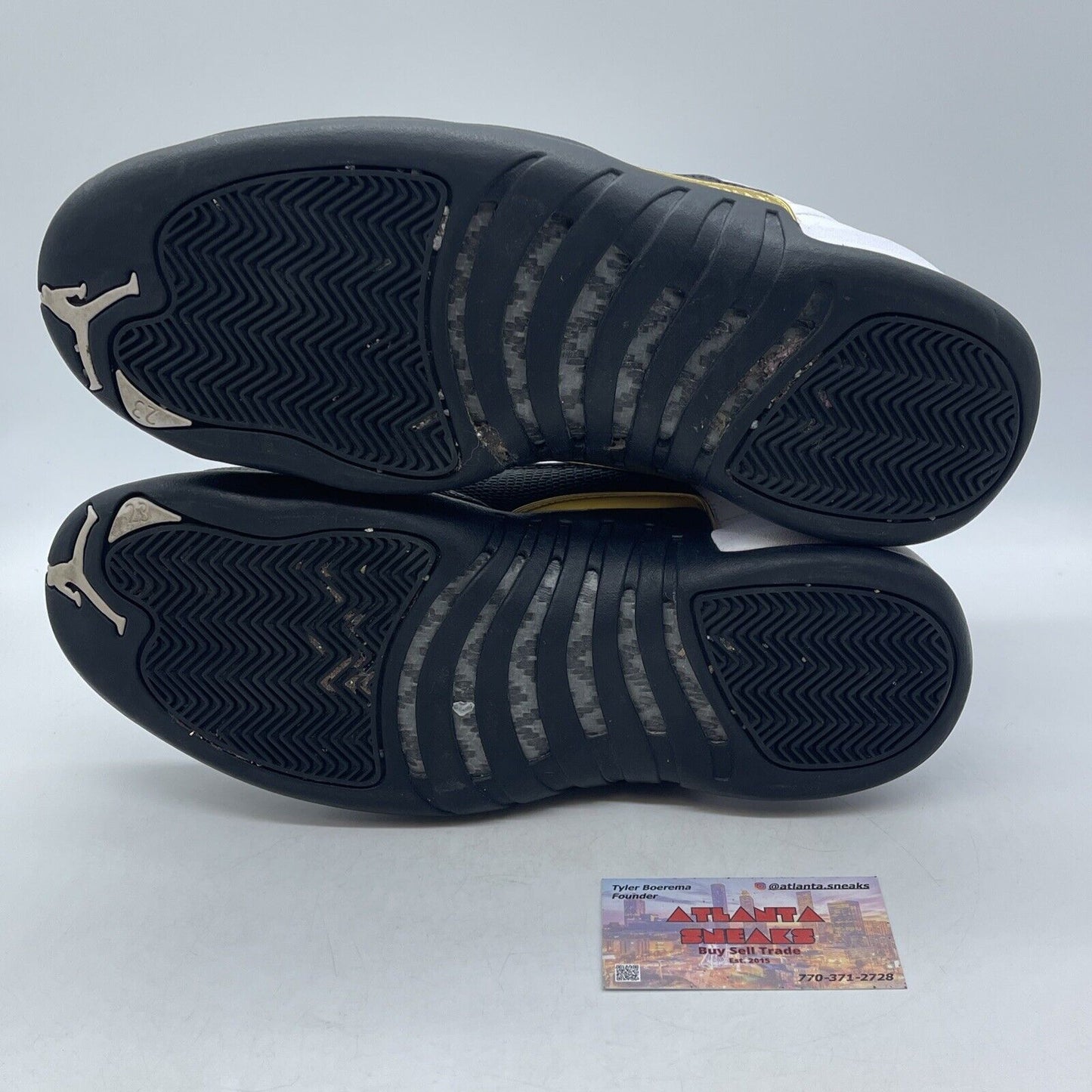 Size 11.5 - Jordan 12 Royalty Black White Gold Leather (CT8013-170)