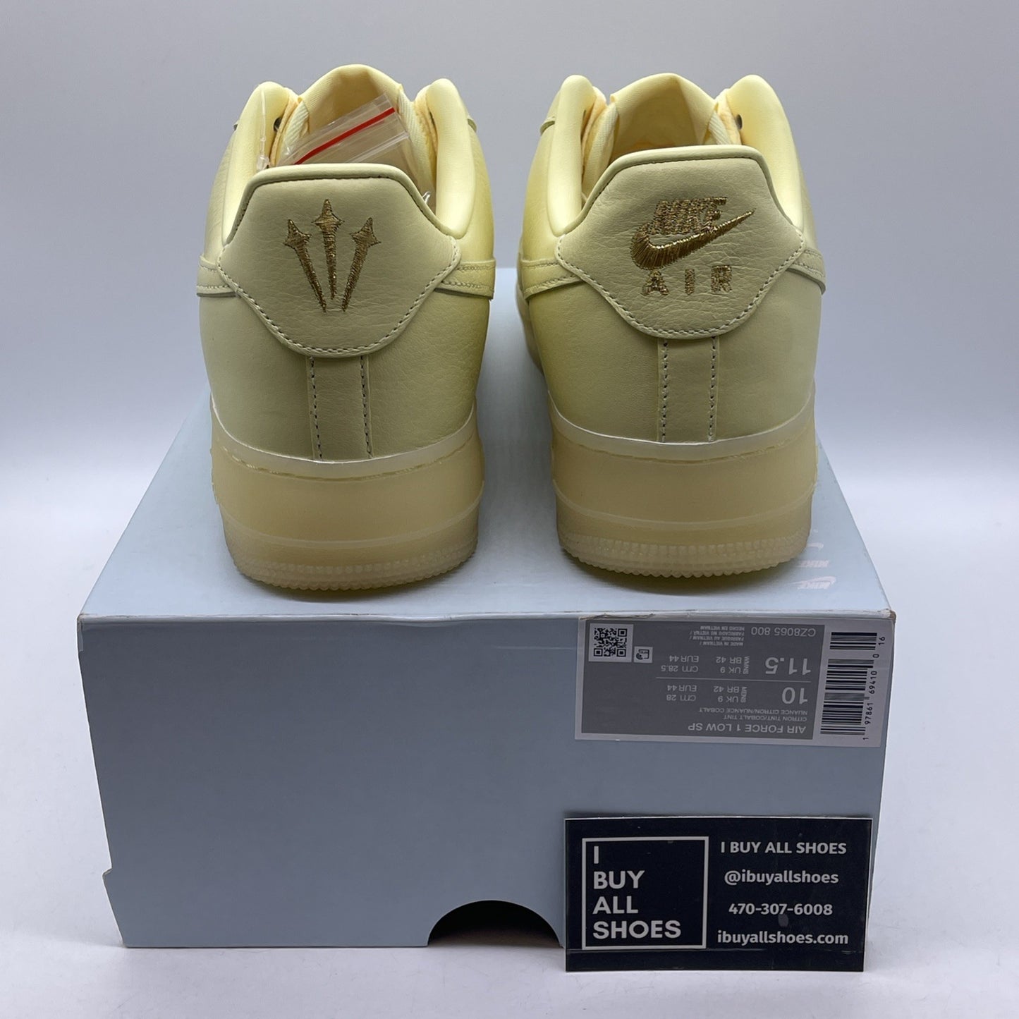 Size 10 - Nike NOCTA x Air Force 1 Low Certified Lover Boy - Citron Tint