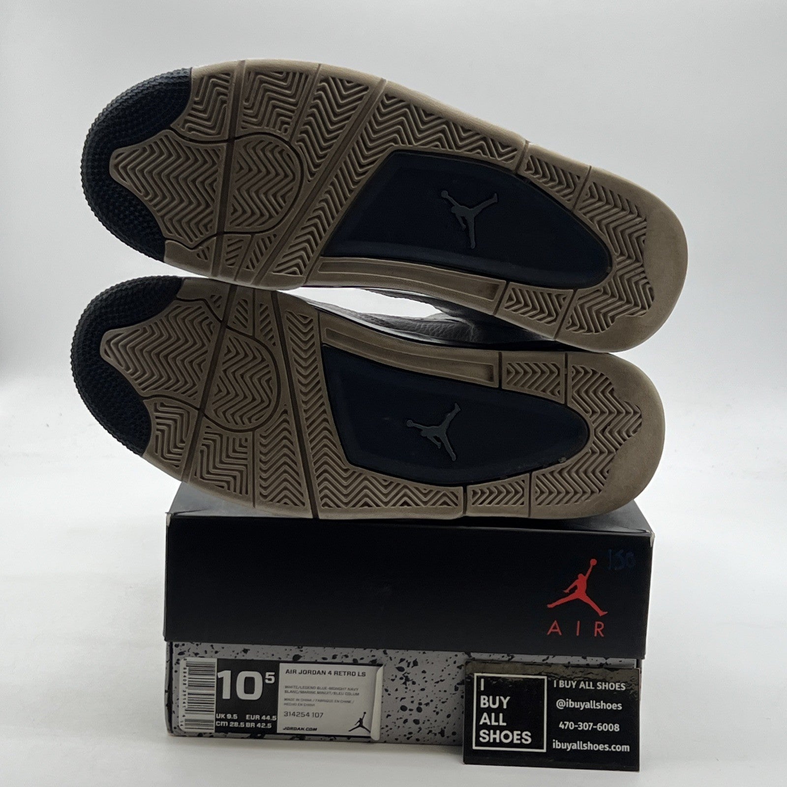 Size 10.5 - Air Jordan 4 Retro LS Columbia (314254-107)
