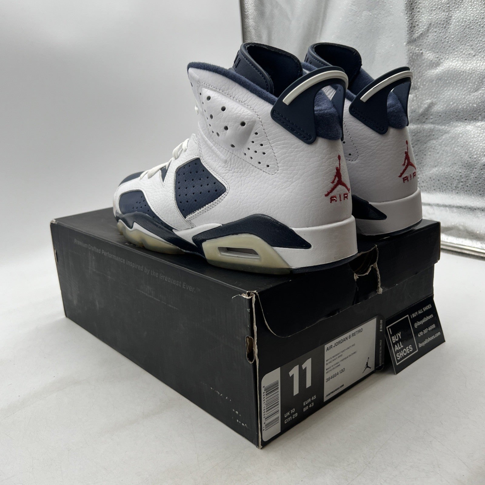 Size 11 - Air Jordan 6 Retro 2012 Olympic (384664-130)