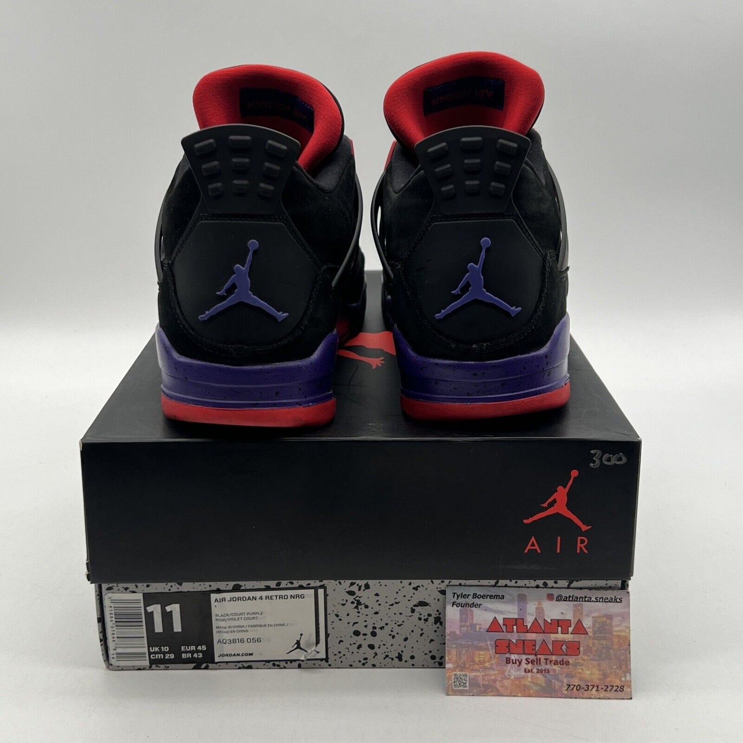 Size 11 - Air Jordan 4 Retro NRG Raptors - Drake Signature Suede (AQ3816-056)