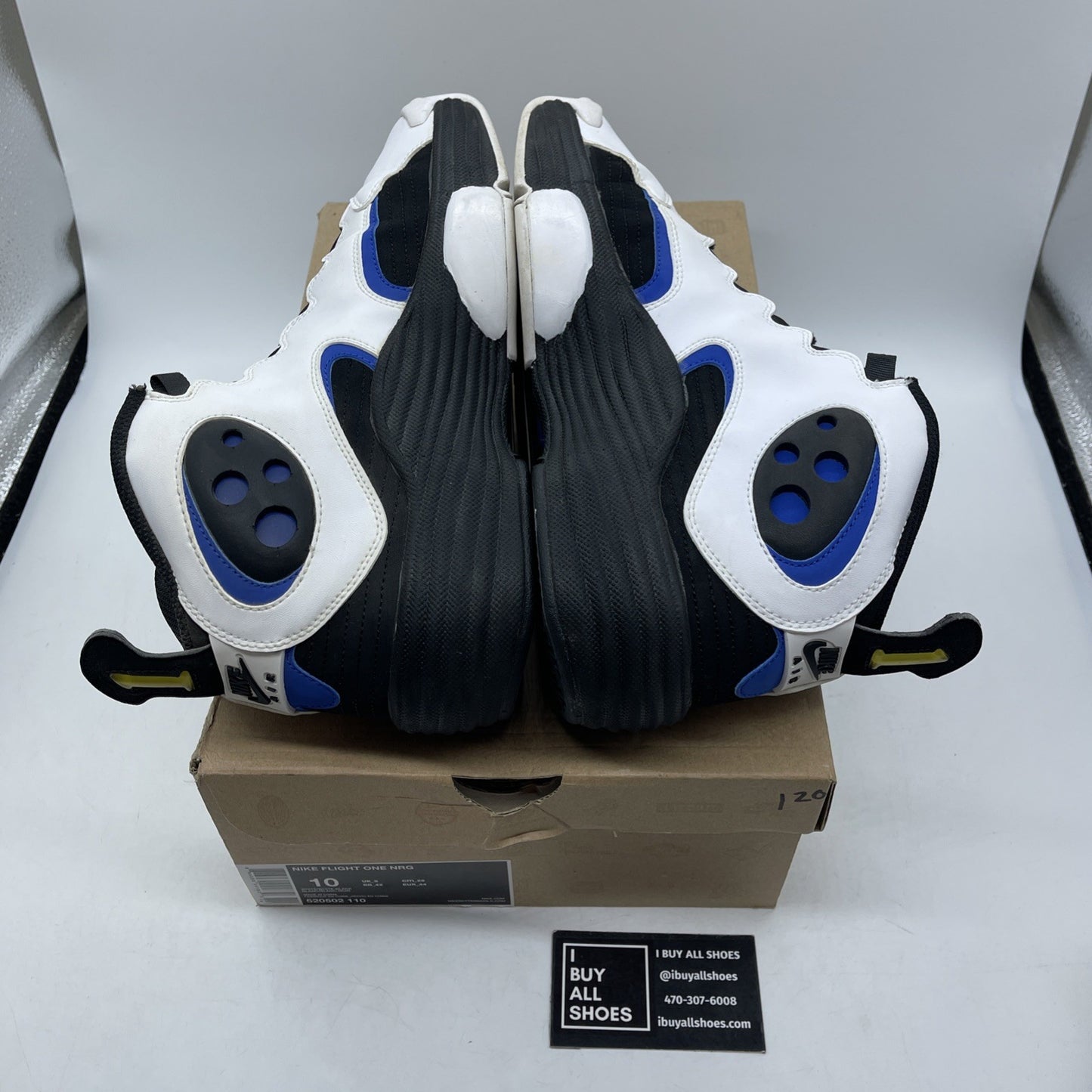 Size 10 - Nike Air Flight One NRG Orlando Magic Suede Leather (520502-110)