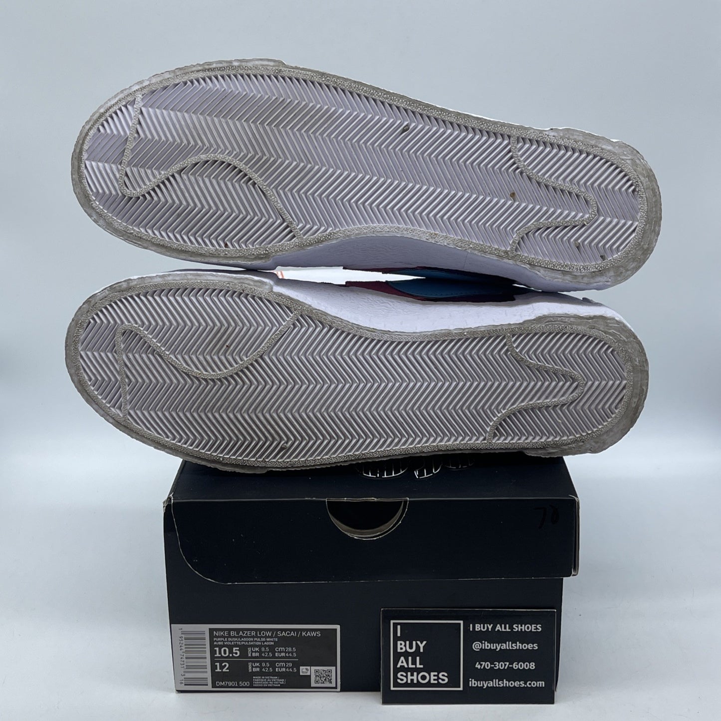 Size 10.5 - Nike KAWS x sacai x Blazer Low Purple Dusk Suede (DM7901-500)
