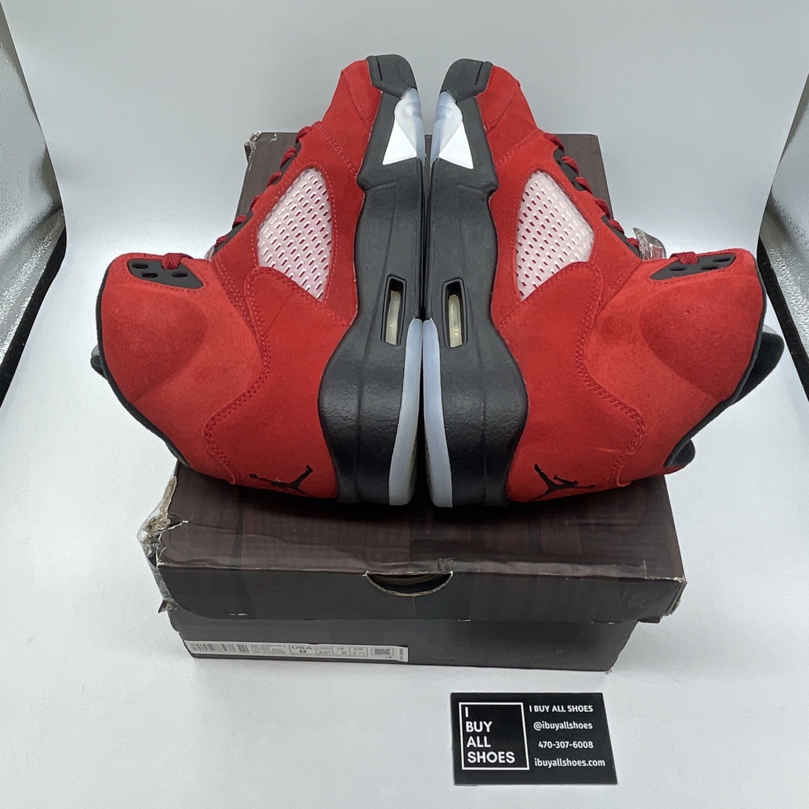 Size 9 - Jordan 5 Retro Mid Raging Bull Red Black Grey Suede (DD0587-600)