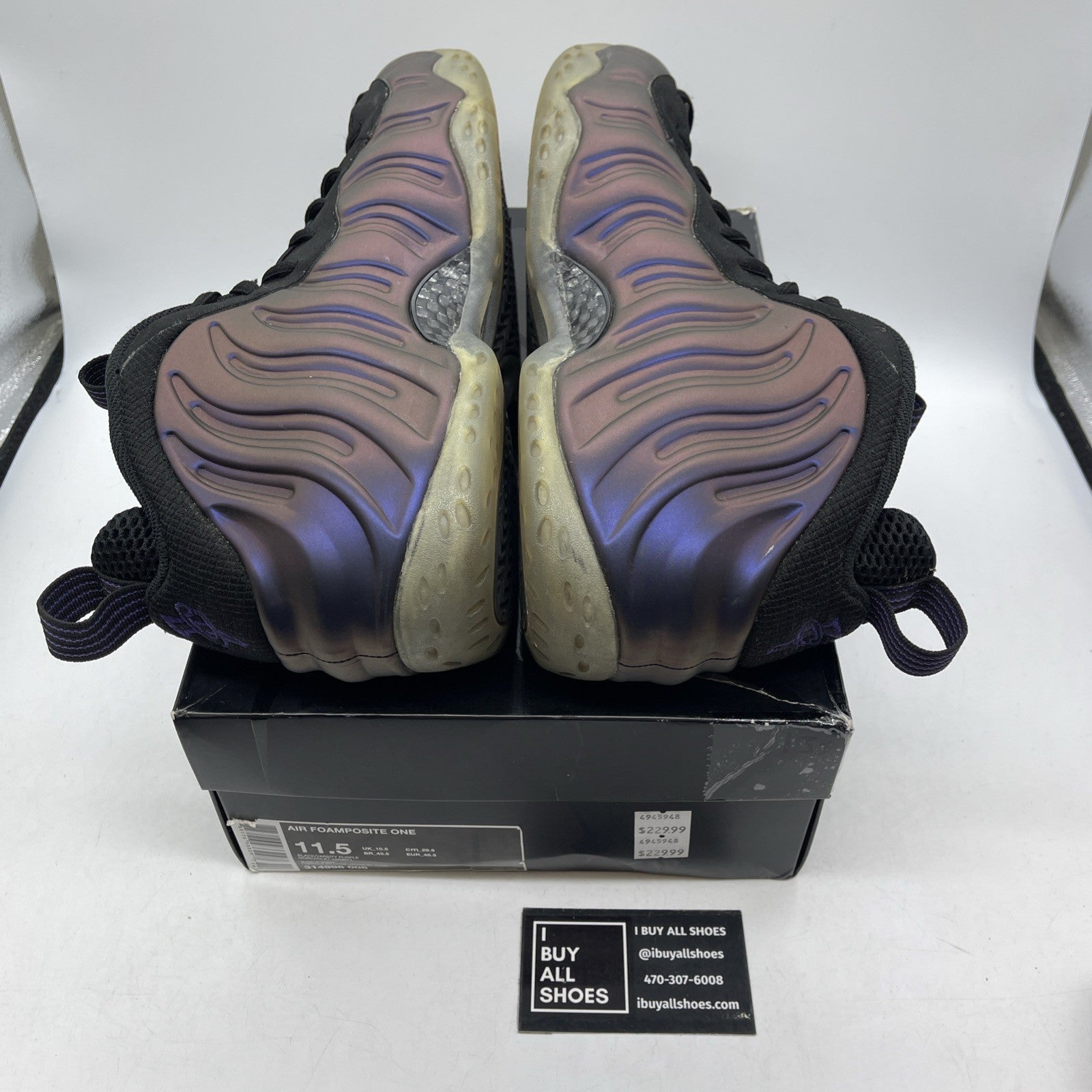 Size 11.5 - Nike Air Foamposite One 2017 Eggplant Purple Black (314996-008)