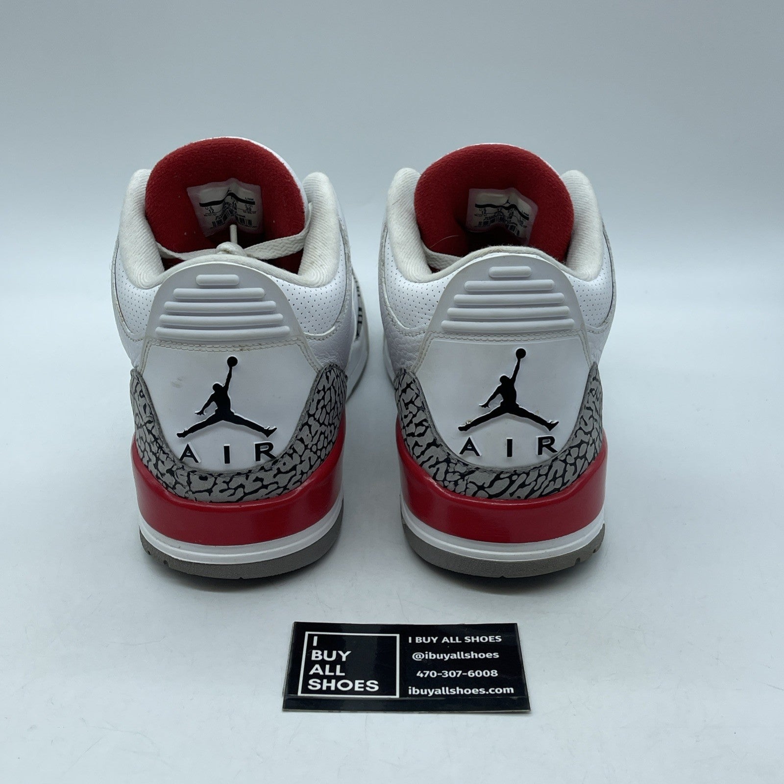 Size 12 - Jordan 3 Retro Hall of Fame 2018 White Grey Suede Leather (136064-116)