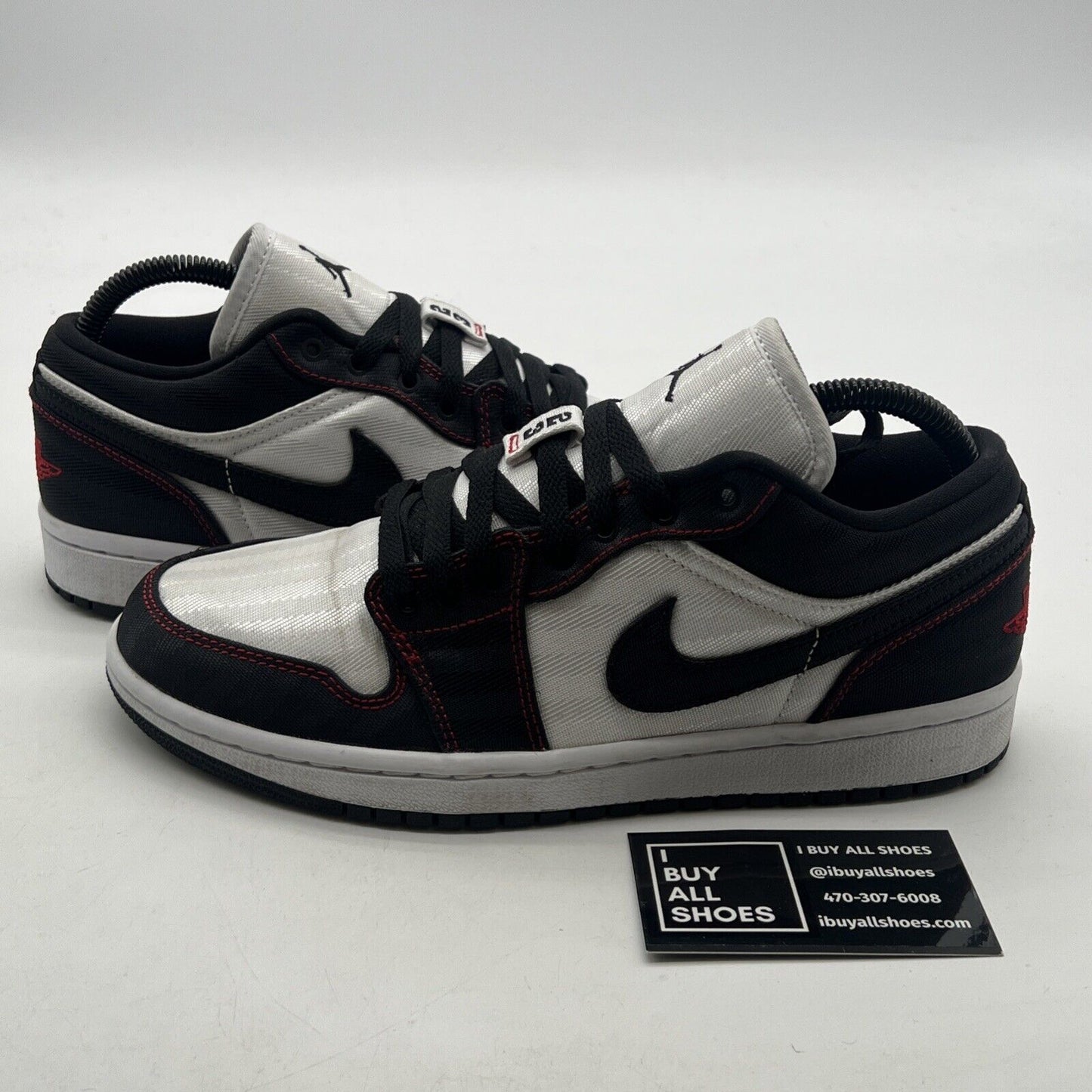 Size 8.5 - Air Jordan 1 SE Utility Low White Black Red W (DD9337-106)