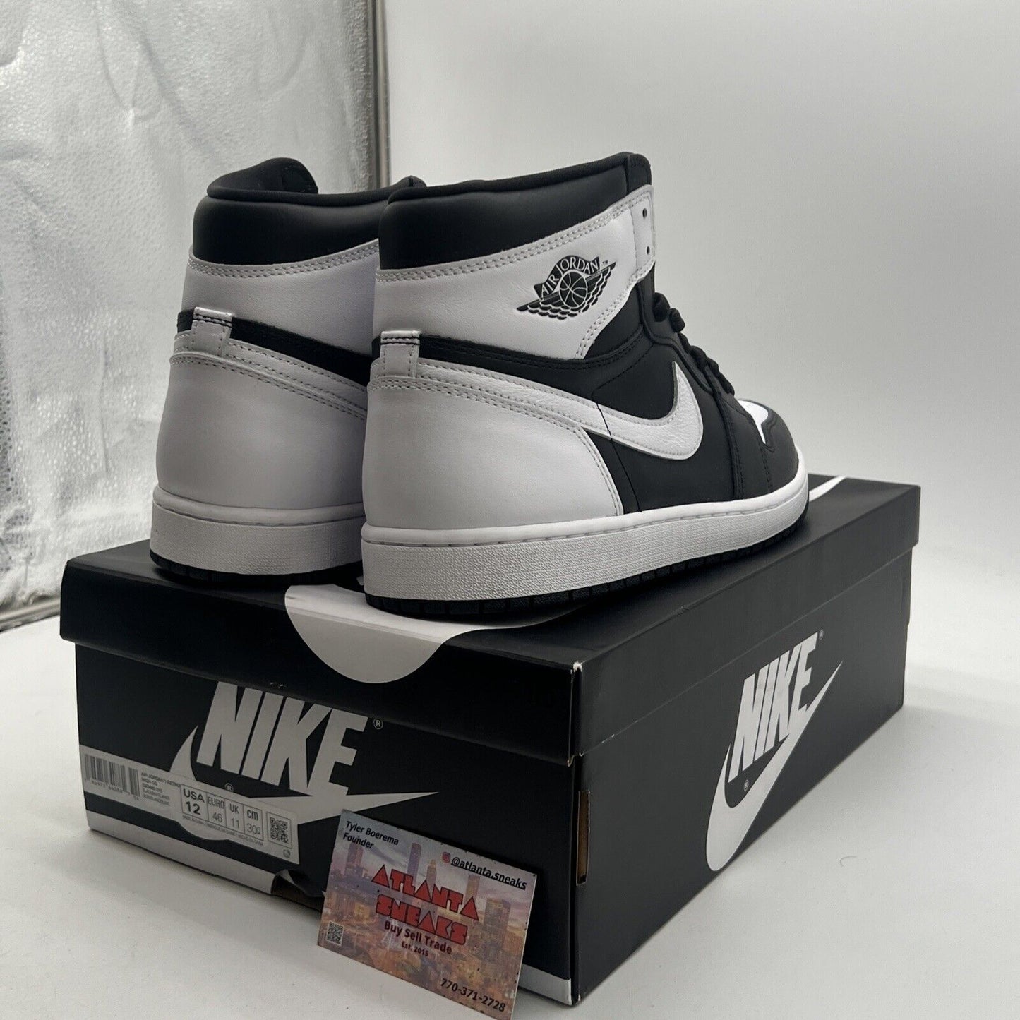 Size 12 - Air Jordan 1 Retro OG High Black White 2.0 (DZ5485-010)