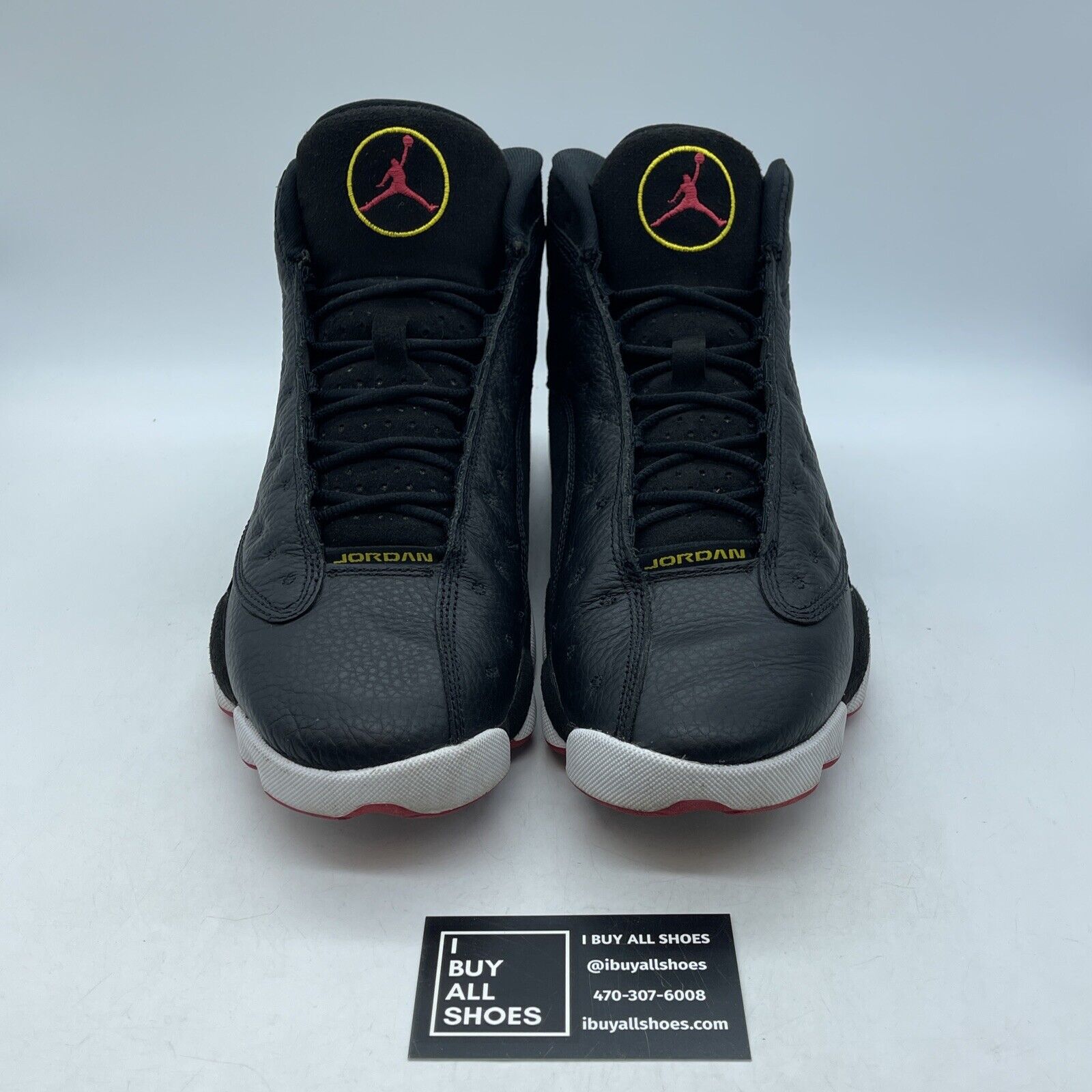 Size 10.5 - Jordan 13 Retro Mid Playoff Black Suede Leather (414571-062)