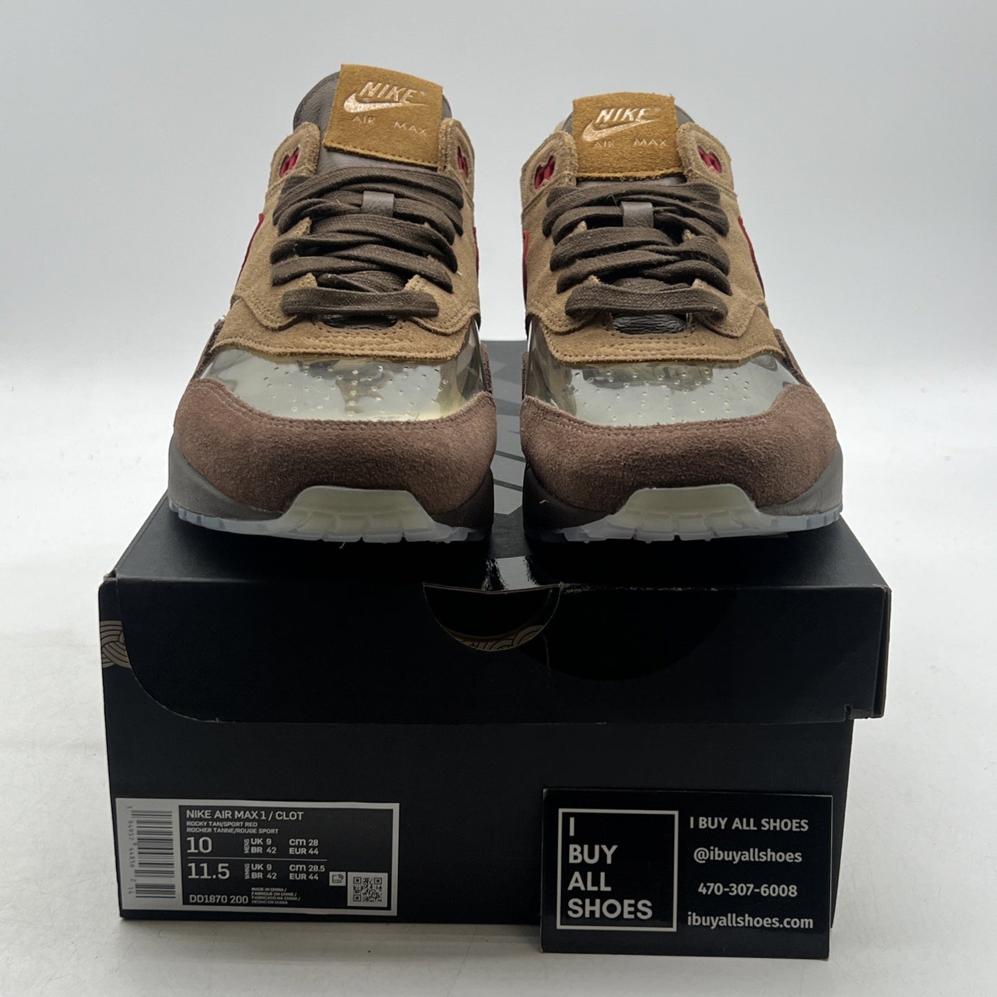 Size 10 - Nike CLOT x Air Max 1 Kiss Of Death CHA (DD1870-200)