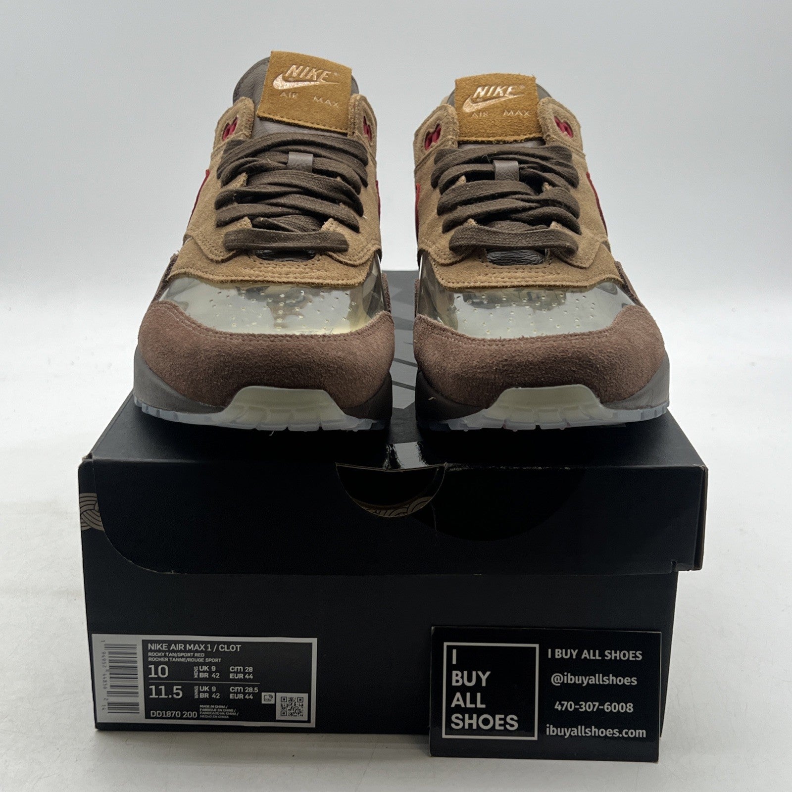 Size 10 - Nike CLOT x Air Max 1 Kiss Of Death CHA (DD1870-200)