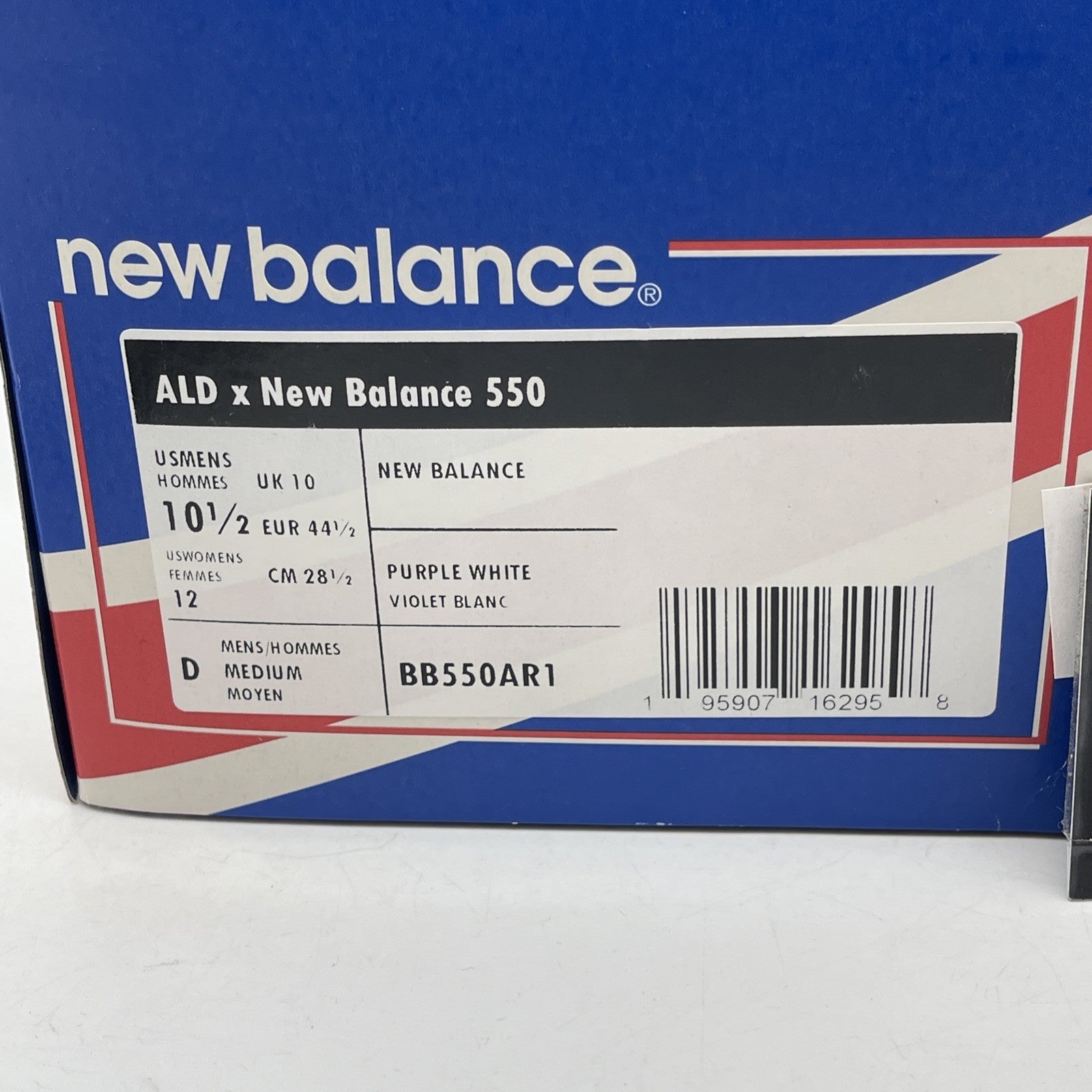 Size 10.5 - New Balance Aimé Leon Dore x 550 Purple White Leather (BB550AR1)
