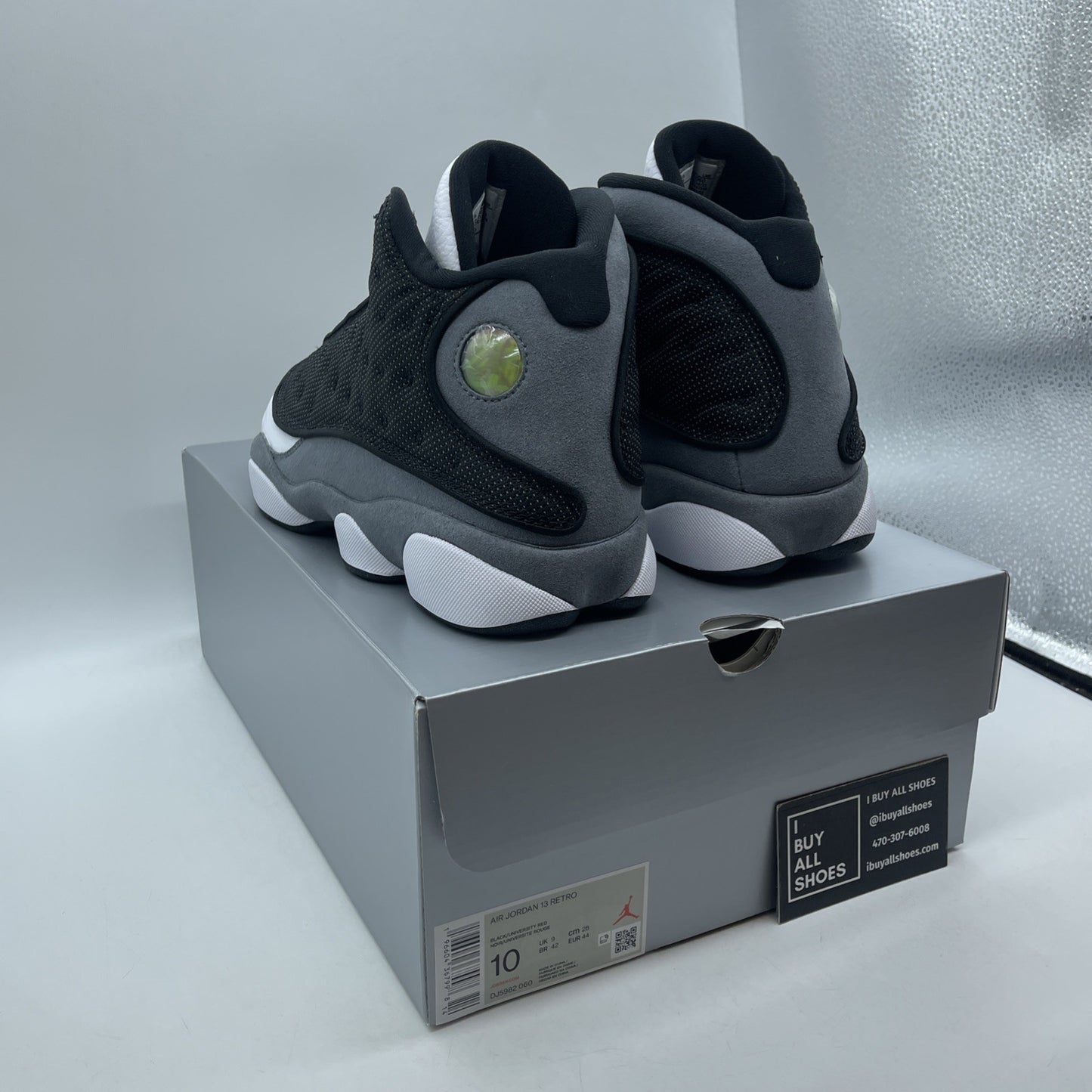 Size 10 - Air Jordan 13 Retro Black Flint Grey Suede Leather (DJ5982-060)