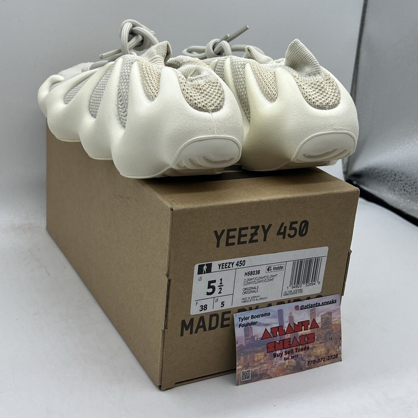 Size 5 - adidas Yeezy 450 Cloud White Brand New Og All