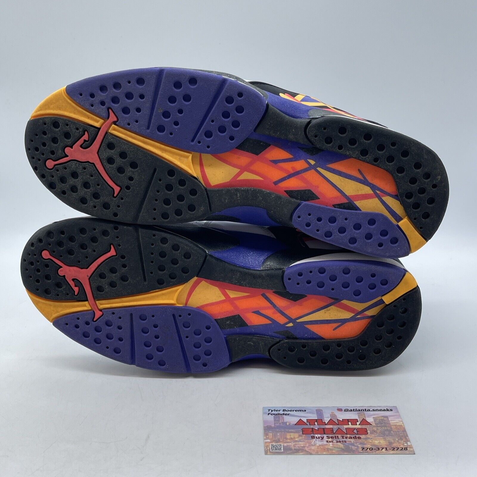 Size 8.5 - Air Jordan 8 Three-Peat Purple White Black Orange (305381-142)