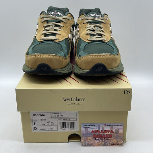 Size 11 - New Balance Teddy Santis x 990v3 Made in USA Tan Green Suede (M990WG3)