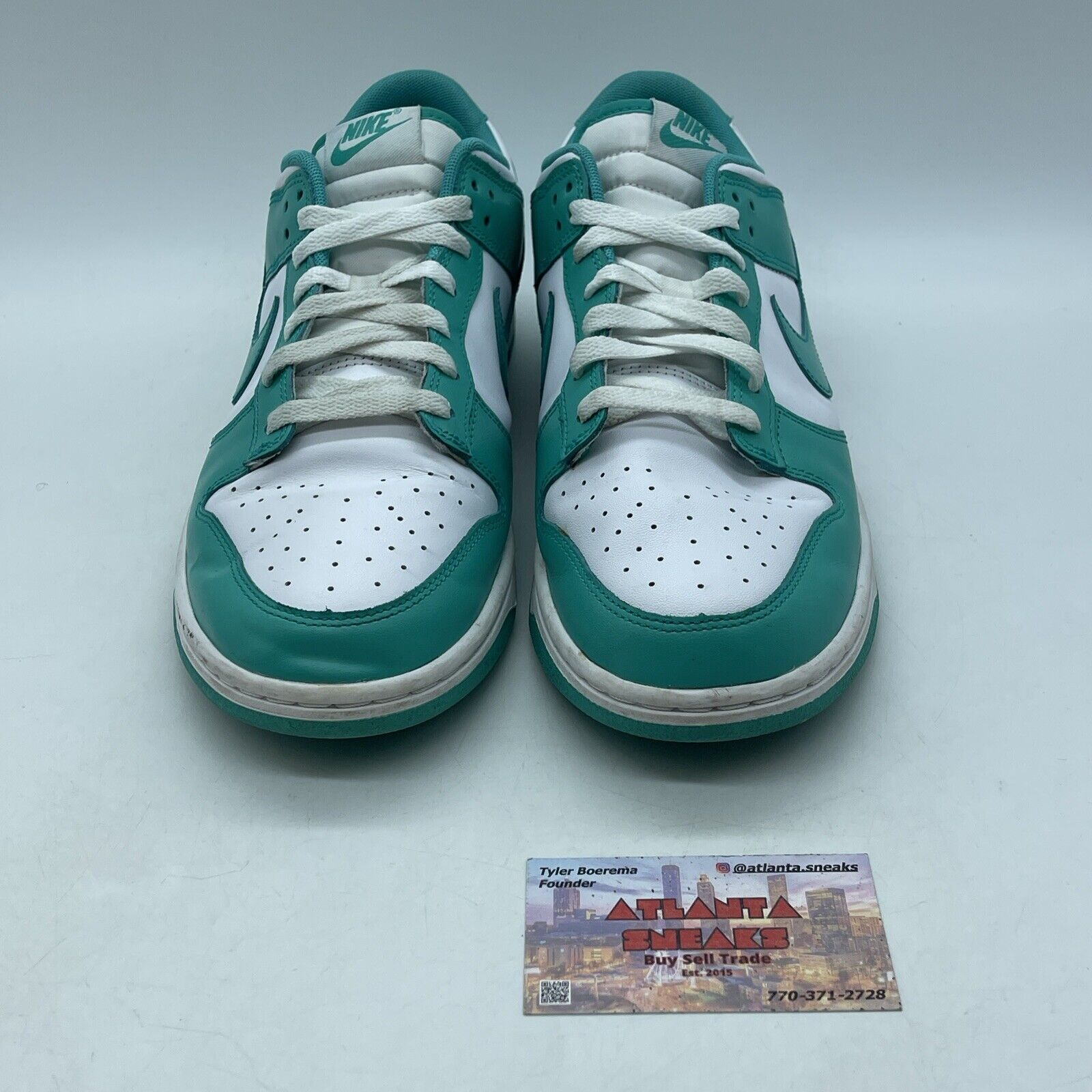 Size 11 - Nike Dunk Low Clear Jade Blue White Leather (DV0833-101)