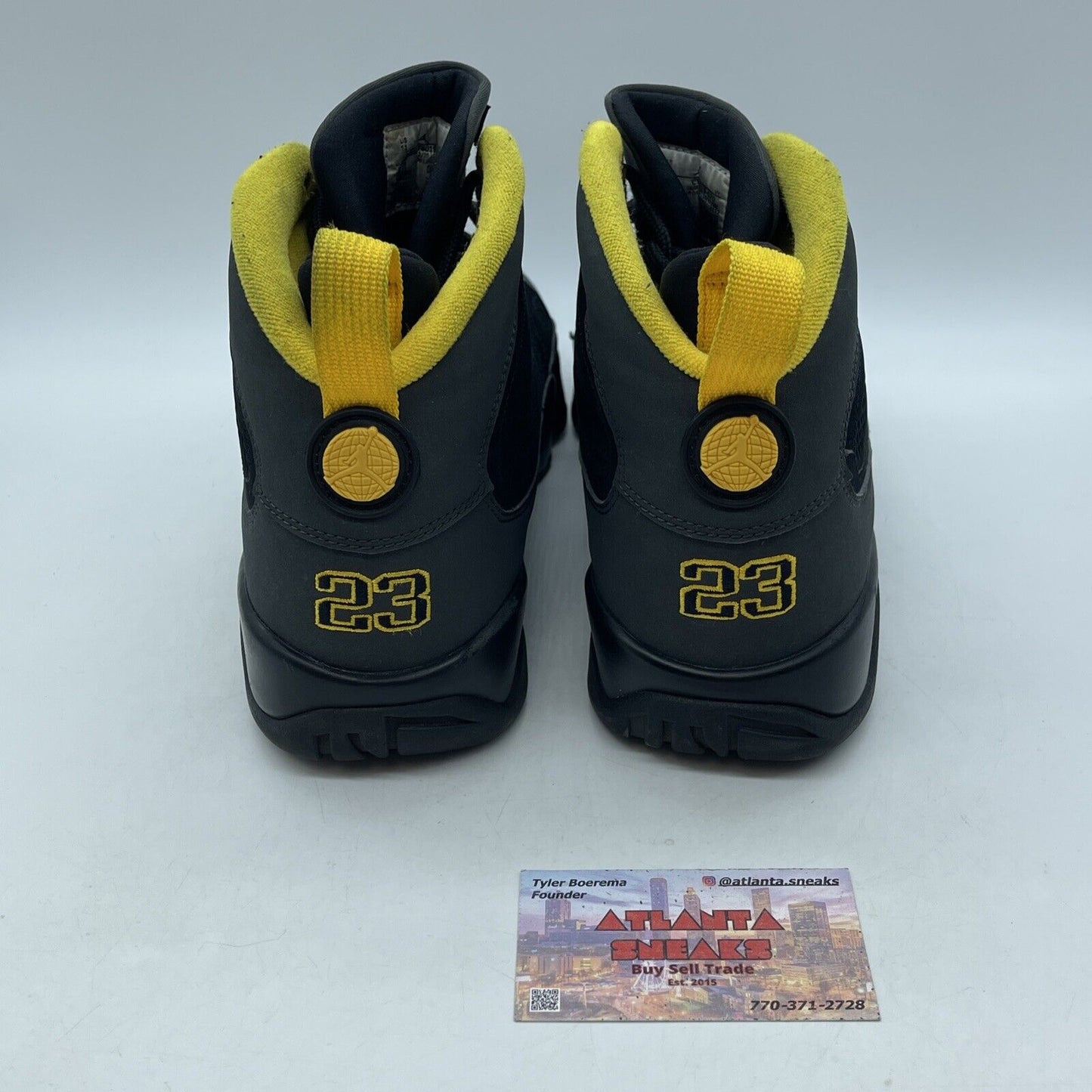 Size 11 - Jordan 9 Retro Black Suede Yellow Grey (CT8019-070)