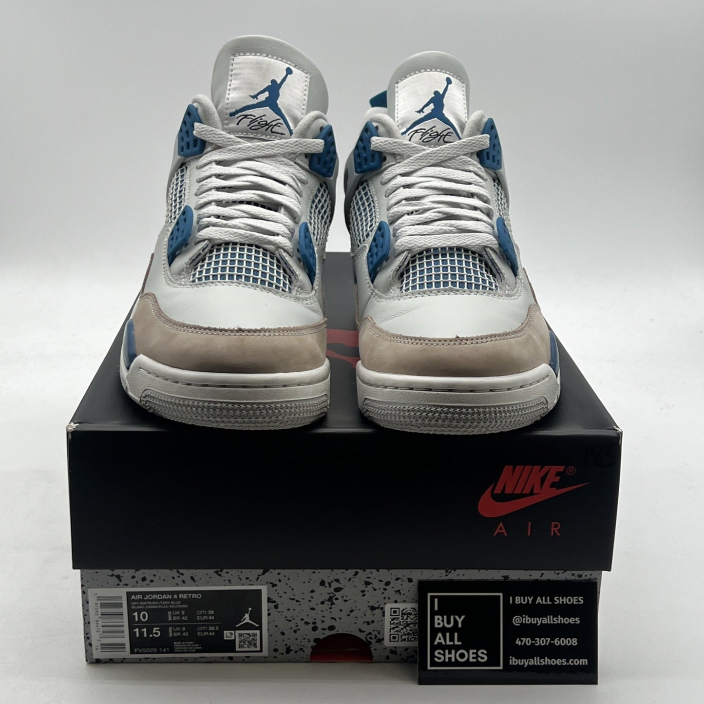Size 10 - Air Jordan 4 Retro 2024 Military Blue (FV5029-141)