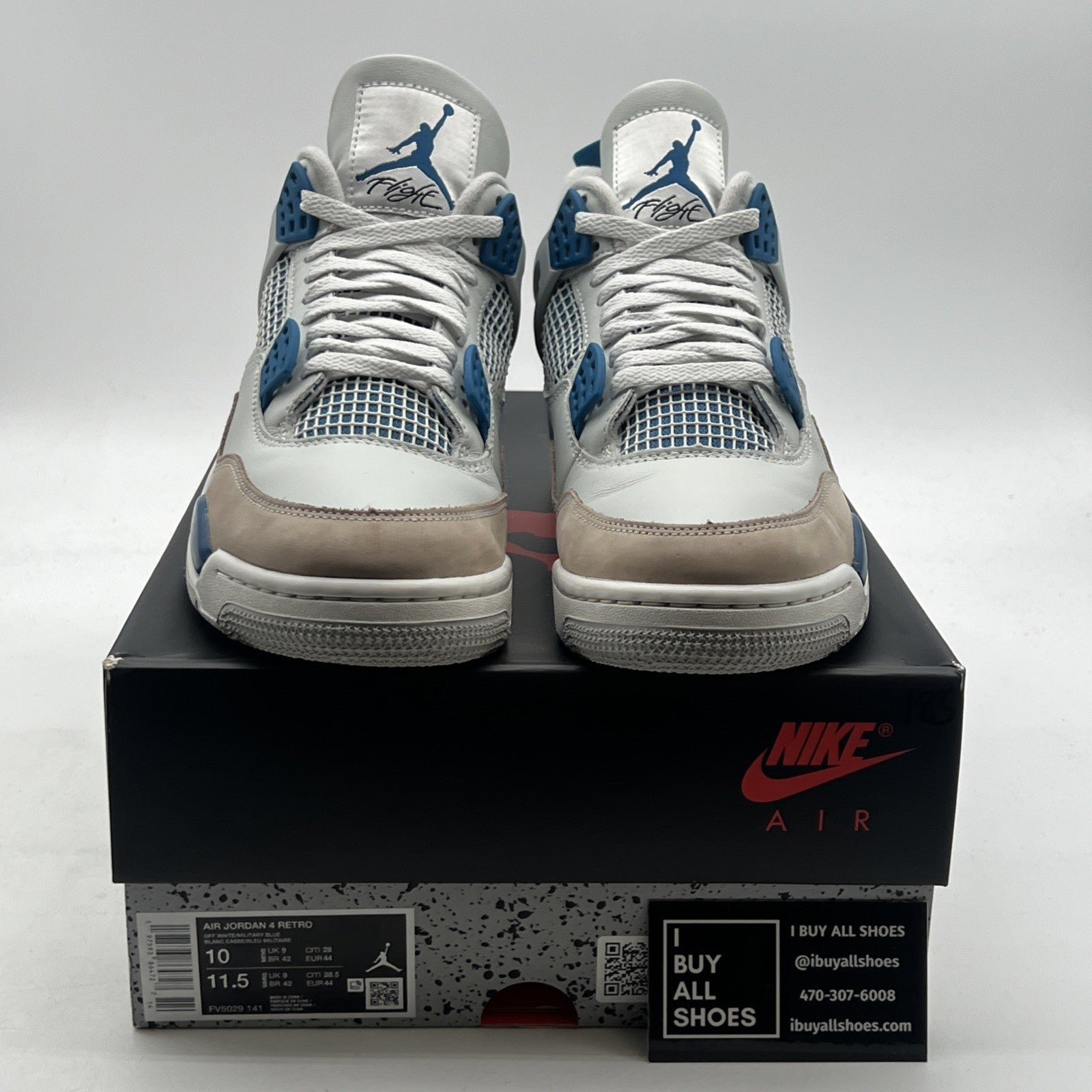 Size 10 - Air Jordan 4 Retro 2024 Military Blue (FV5029-141)