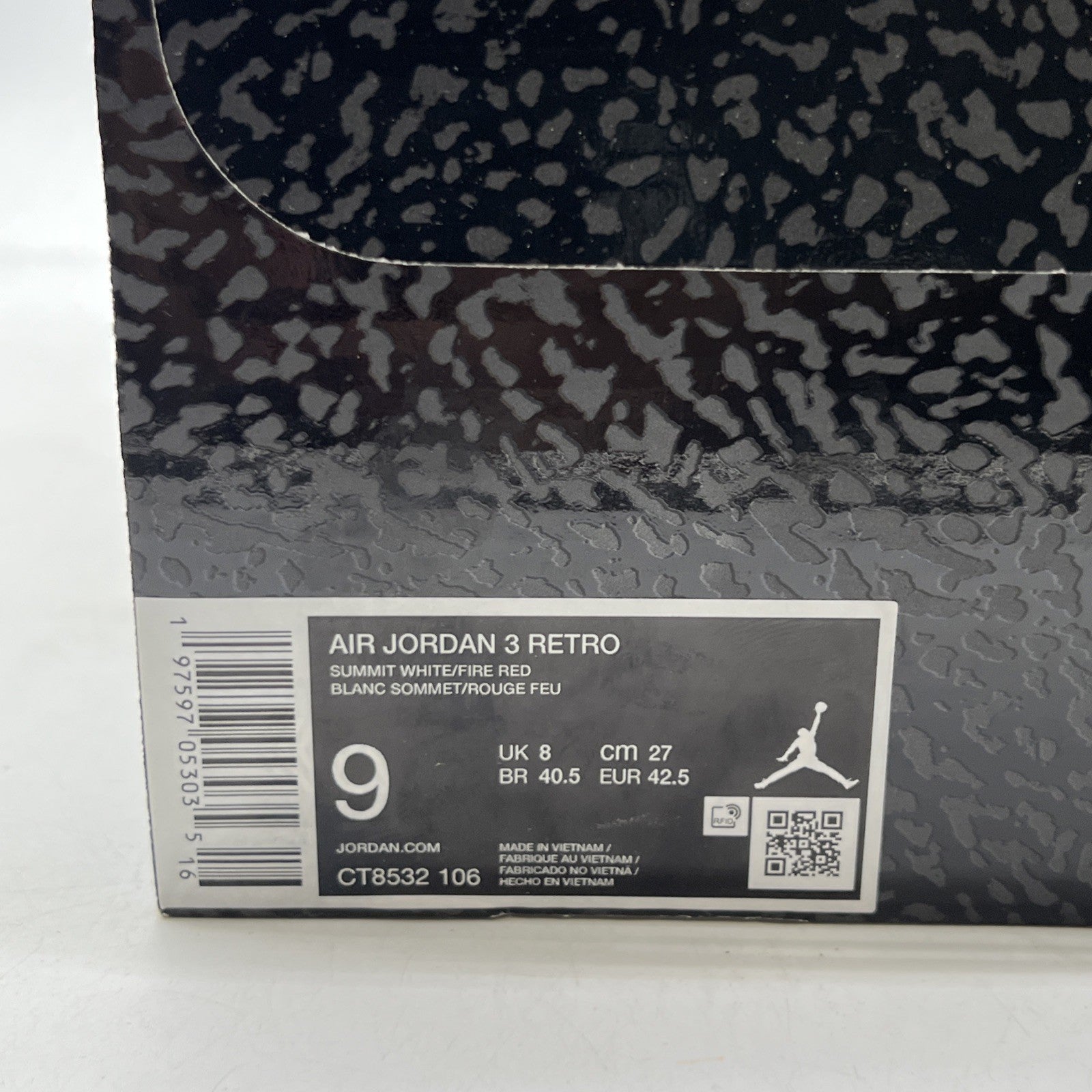 Size 9 - Air Jordan 3 Retro Cement Grey (CT8532-106)