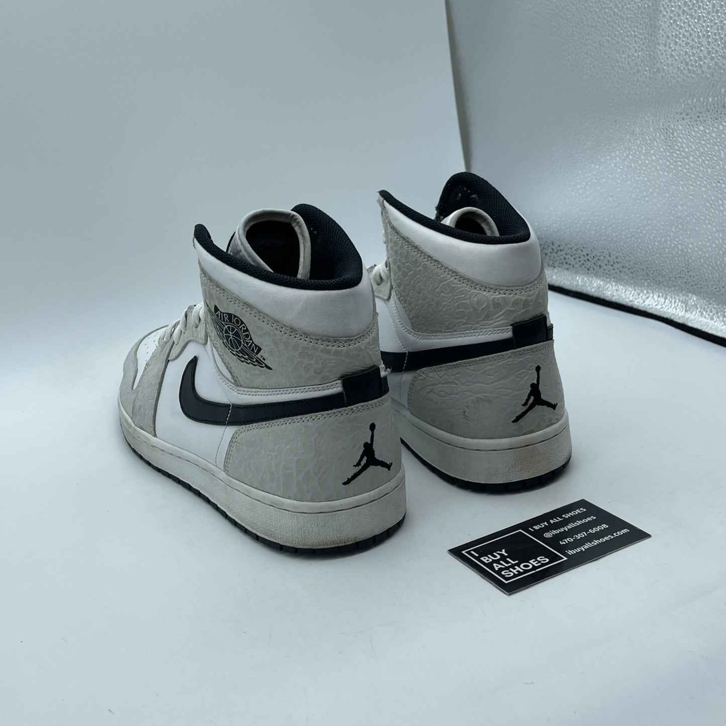 Size 11.5 - Air Jordan 1 Retro High White Elephant Grey White (839115-106)