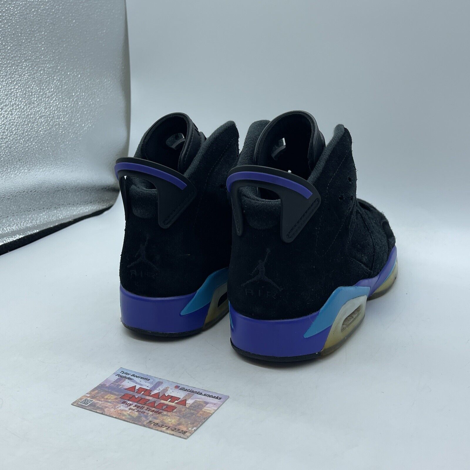 Size 8 - Air Jordan 6 Retro Aqua Black Suede Blue Purple Leather (CT8529-004)