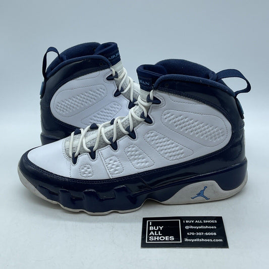 Size 8.5 - Air Jordan 9 Retro UNC Blue White Leather Suede (302370-145)