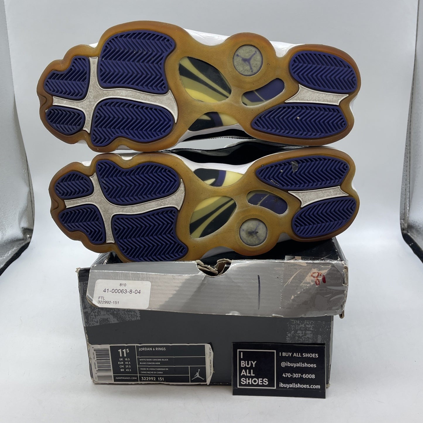 Size 11.5 - Air Jordan 6 Rings Concord (322992-151)