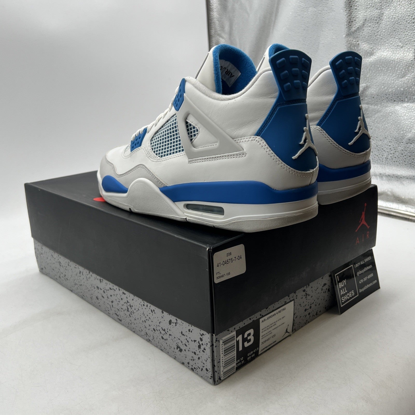 Size 13 - Air Jordan 4 Retro 2024 Military Blue (308497-105)