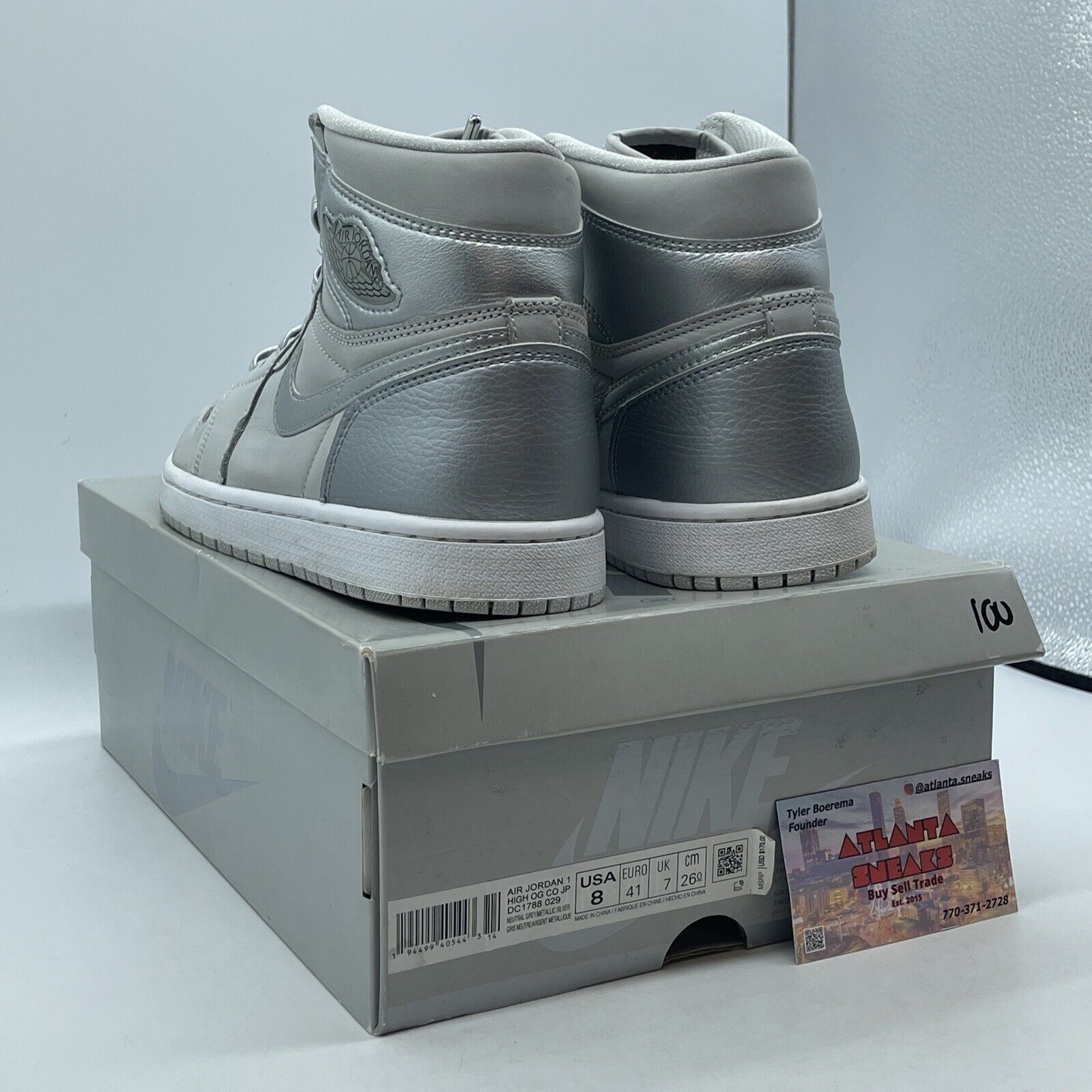 Size 8 - Air Jordan 1 Retro OG CO.JP High Tokyo Silver White (DC1788-029)