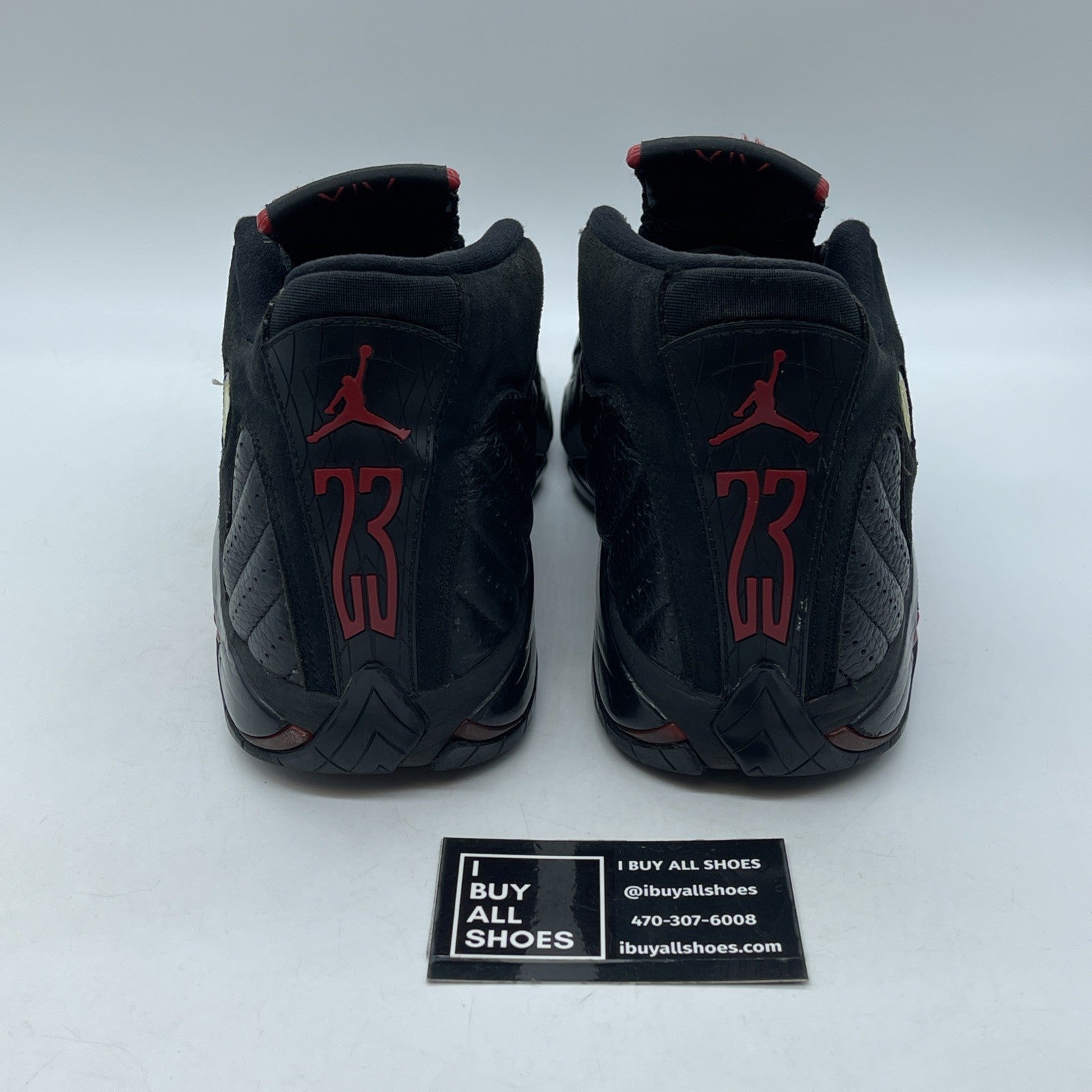 Size 10.5 - Air Jordan 14 Retro 2018 Last Shot Black Red Suede (487471-003)