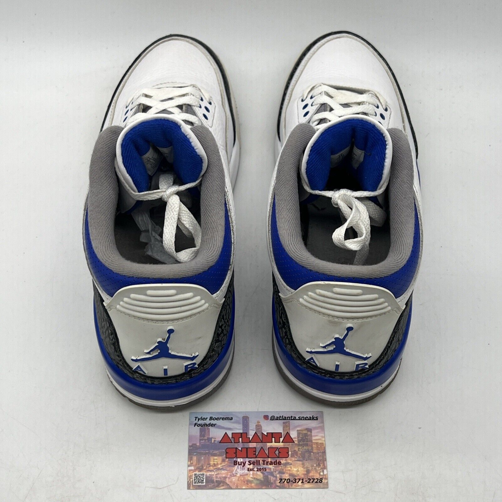 Size 12 - Jordan 3 Retro Mid Racer Blue Black White Leather (CT8532-145)