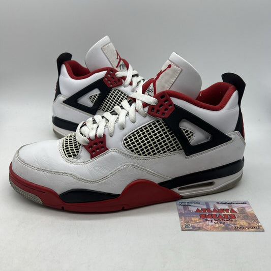 Size 11.5 - Jordan 4 Retro OG Mid Fire Red White Black Red Leather (DC7770-160)